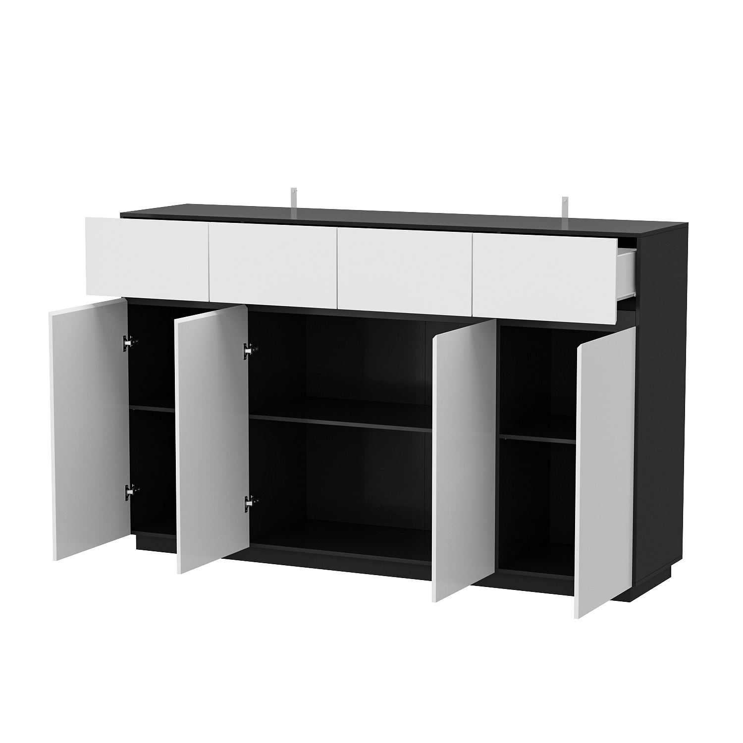 Versatile Usage Pantry Closet Buffet Sideboard Server Modern Design Base