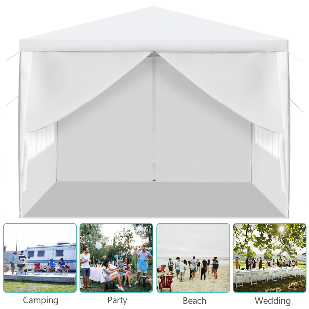 Zimtown 10'x 10' Patio Party Tent Wedding Canopy w/4 Heavy Outdoor Upgrade Section