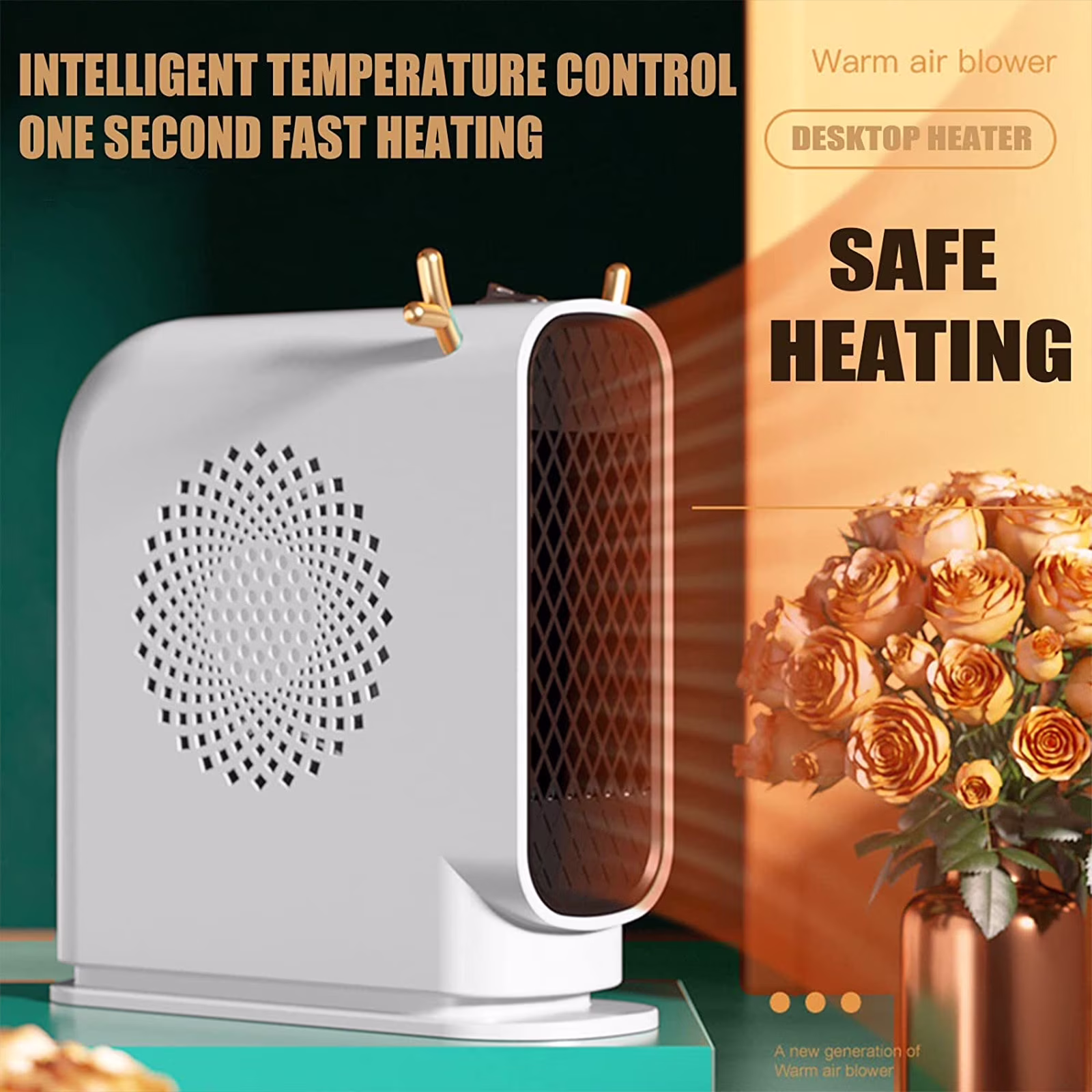 GBSELL Home Clearance Portable Space Heater with Thermostat, Electric Space Heater, And Quiet Gifts for Women Men Mom Dad