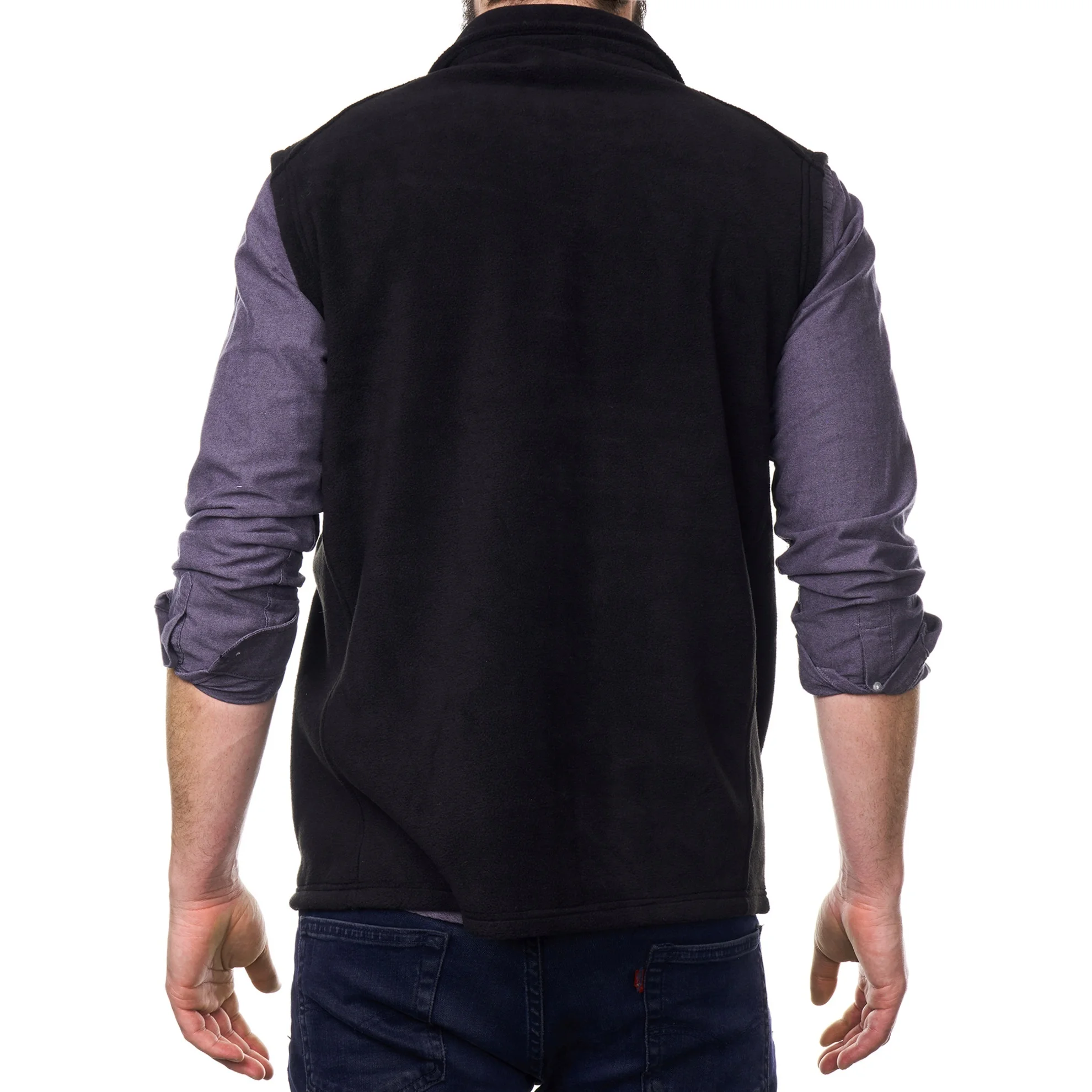 Alpine Swiss Mens Full Zip Up Fleece Vest Lightweight Warm Sleeveless Jacket