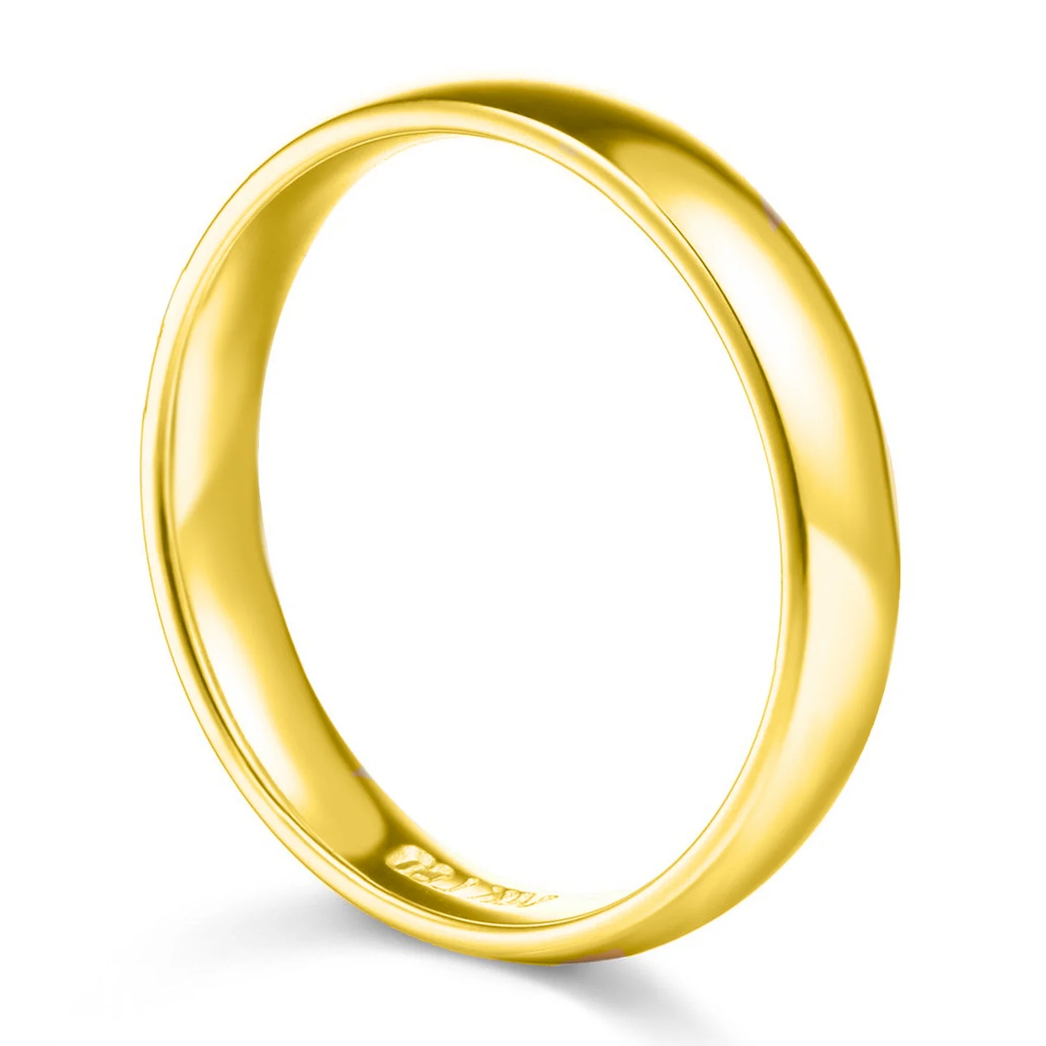 Precious Stars 14K Yellow Gold 3-mm Unisex Comfort-Fit Polished Wedding Band