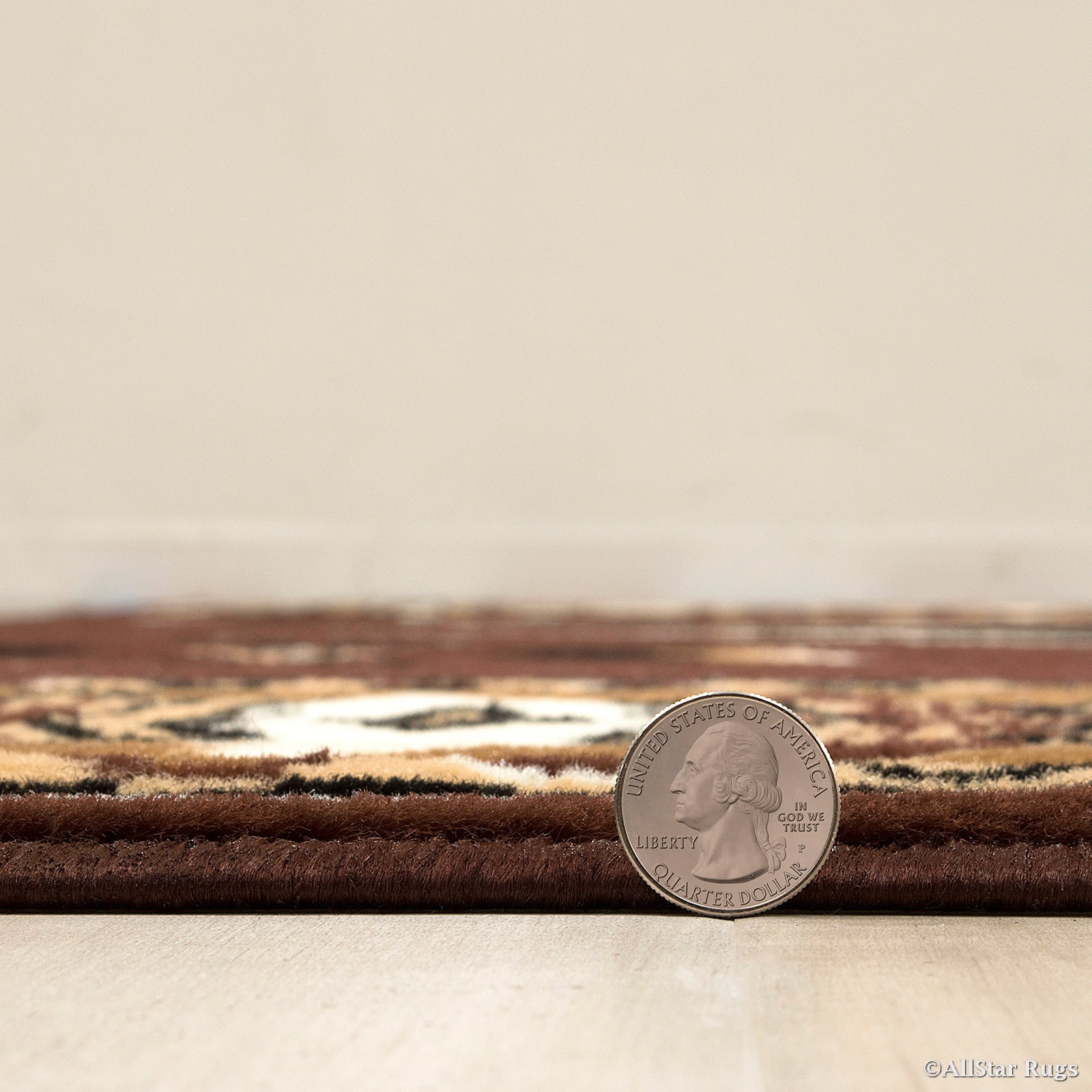 Allstar Dark Brown Woven High Quality Rug. Traditional. Persian. Flower. Western. Design Area Rug (7' 7