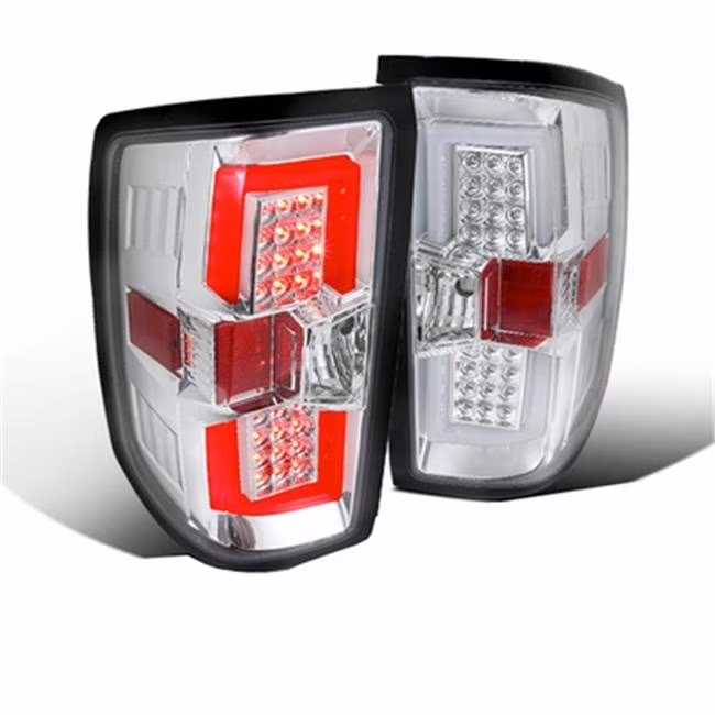 LED Bar Tail Lights for 2014-2015 Chevy Silverado - Chrome