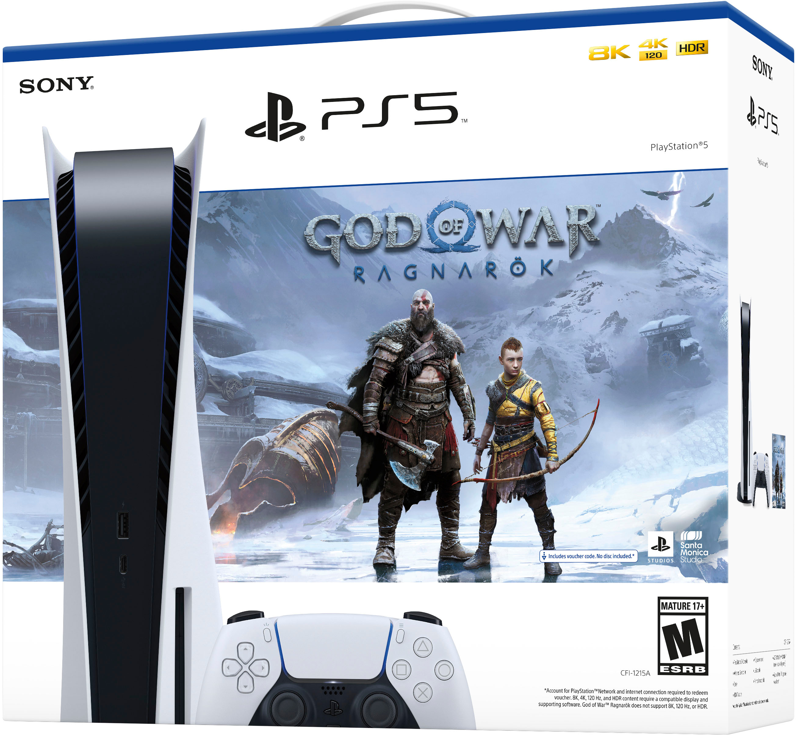 PlayStation_PS5 Video Game Console (Disc Edition) – God of War Ragnarök Bundle – PlayStation - 5