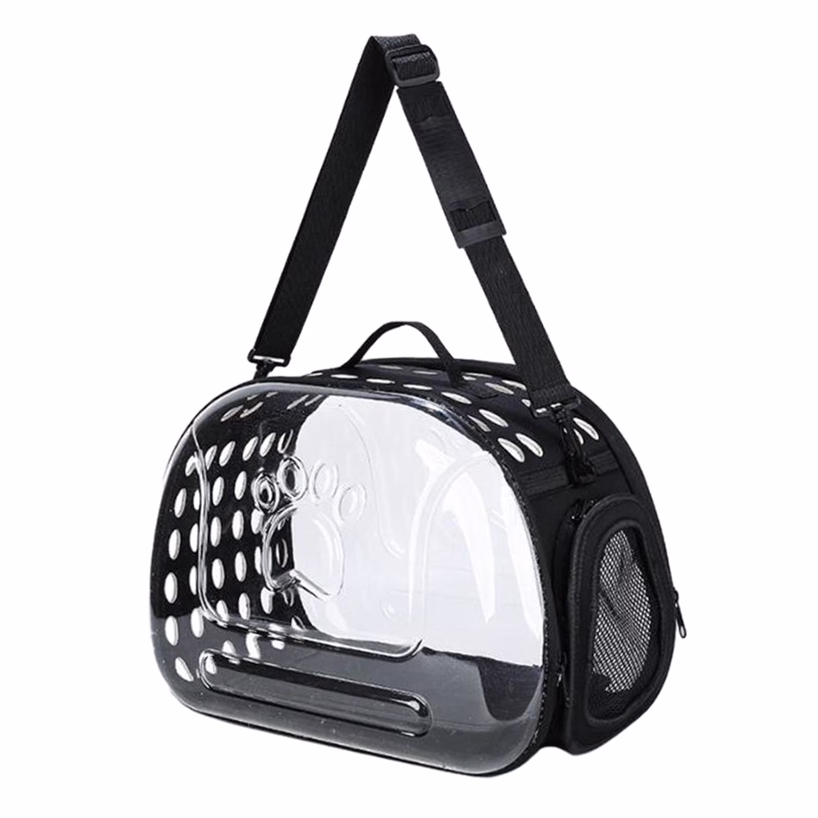 EHJRE Collapsible Soft Sided Pet Carriers Portable Cat Carried Bag Clear Transparent Cat Carrier for Outdoor Walking Hiking Camping S
