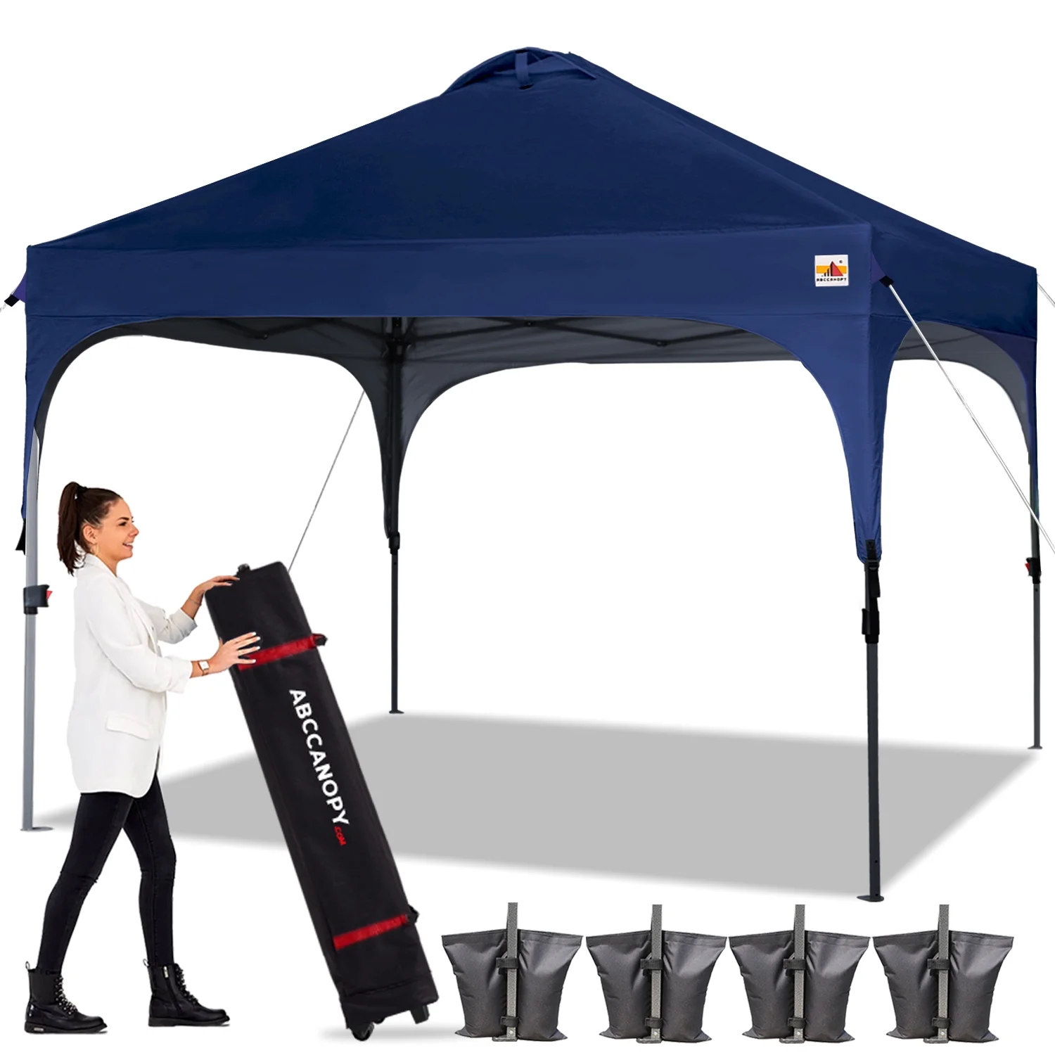 ABCCANOPY 10ft x 10ft Outdoor Pop up Canopy Tent Sun Shelter-Series,Navy Blue