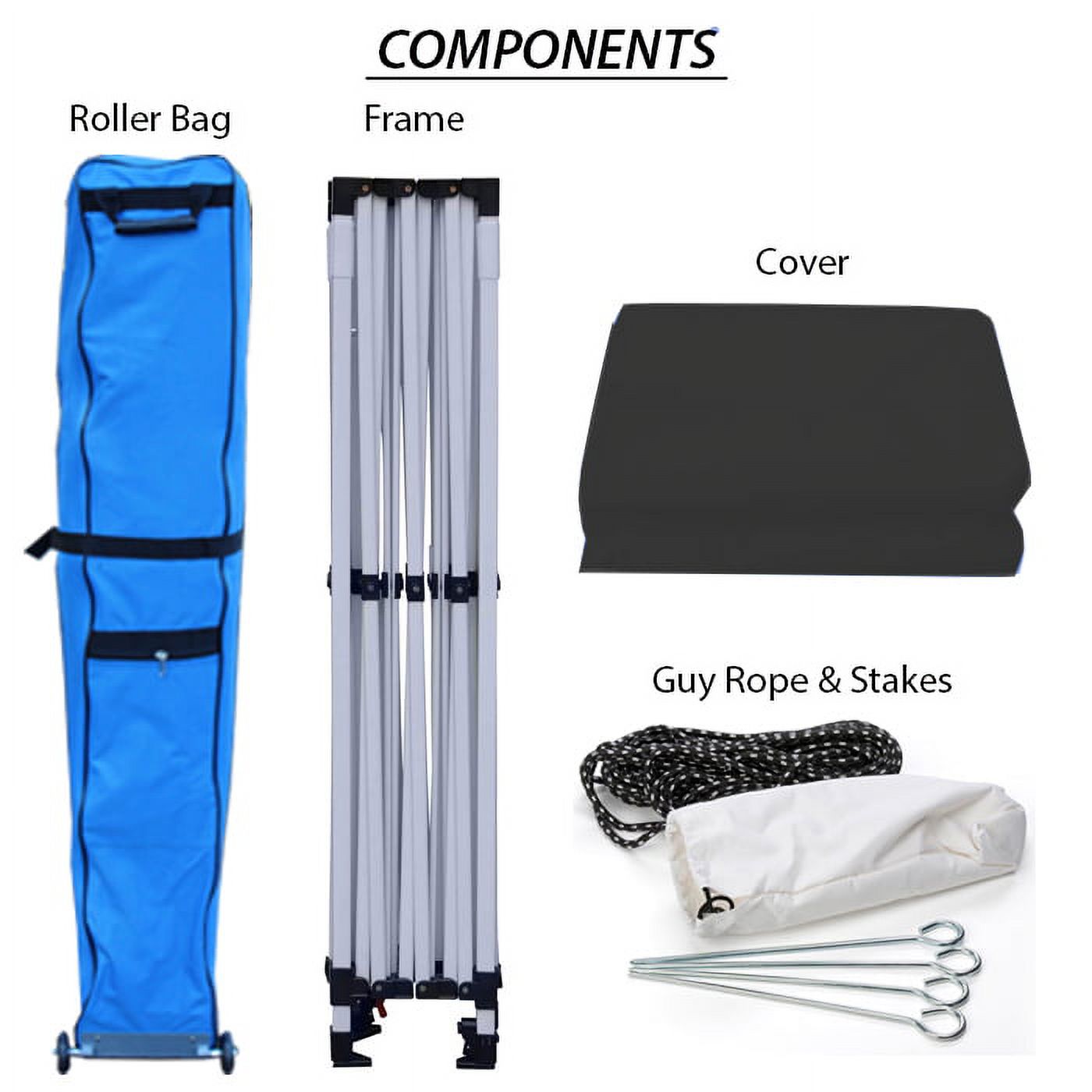 King Canopy Tuff Tent 10'x10' Instant Pop up Canopy , 1-Inch Aluminum Frame, Black,