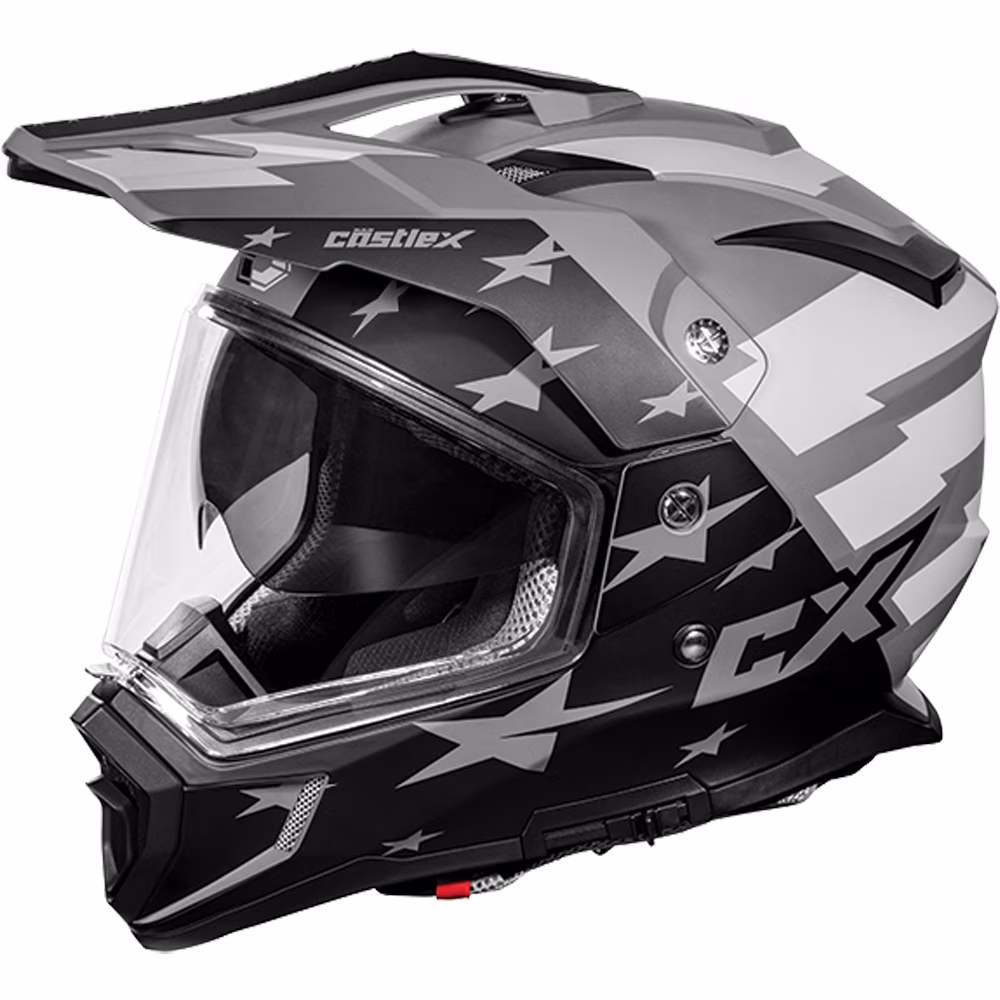 Castle X, 36-8276, Adult Dual Sport Motorcycle Helmet - CX200 LIBERTY, Matte Charcoal, Large