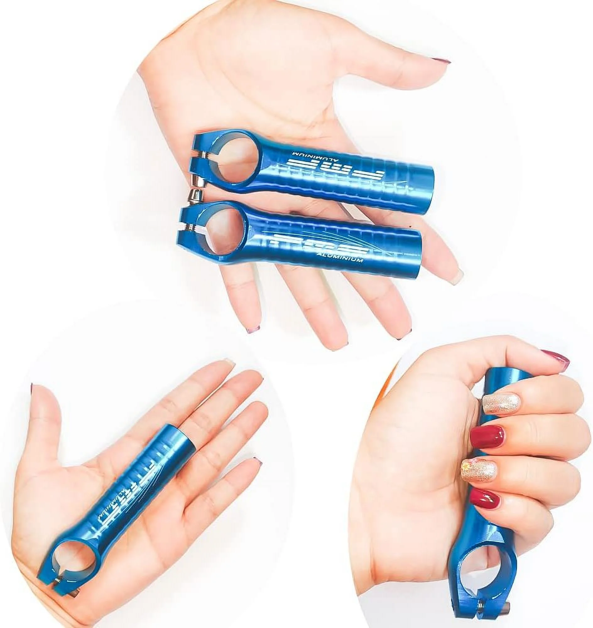 1 Pair Bike MTB Cycling Handlebar Ends Handle Bar Road Mountain Aluminum Alloy(Black, Blue, Red, Silver, Gold)