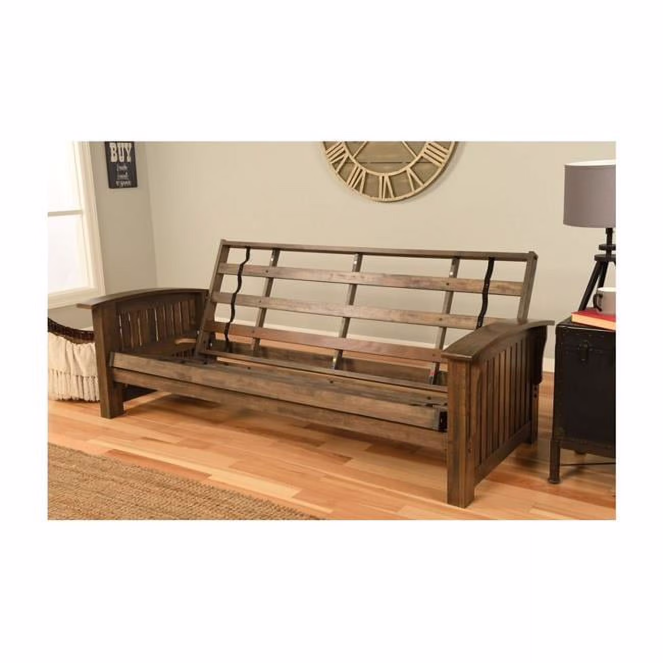 Washington Rustic Walnut Futon Frame Only - Full Size