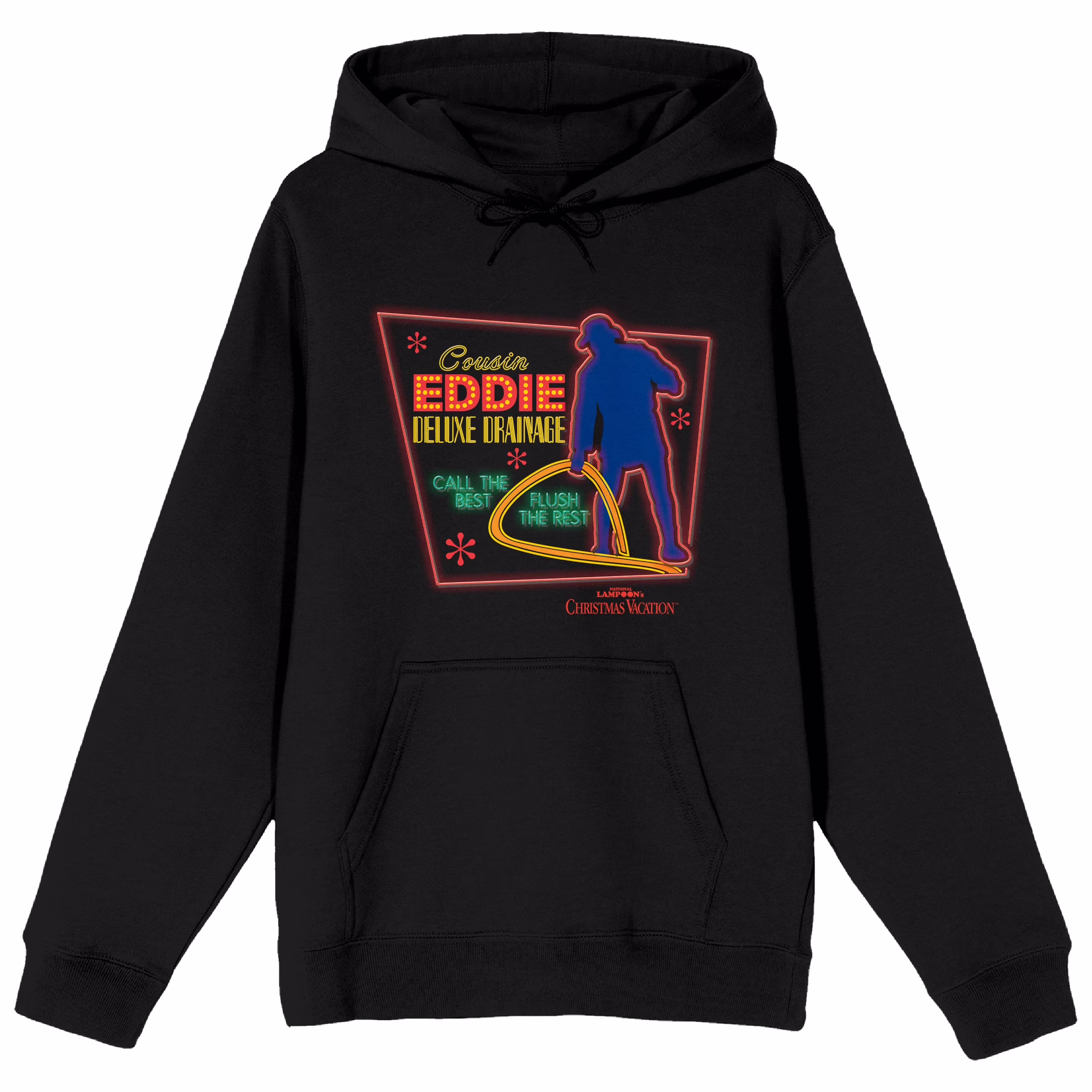 Christmas Vacation Cousin Eddie Deluxe Drainage Men's Black Sweatshirt--6XLB