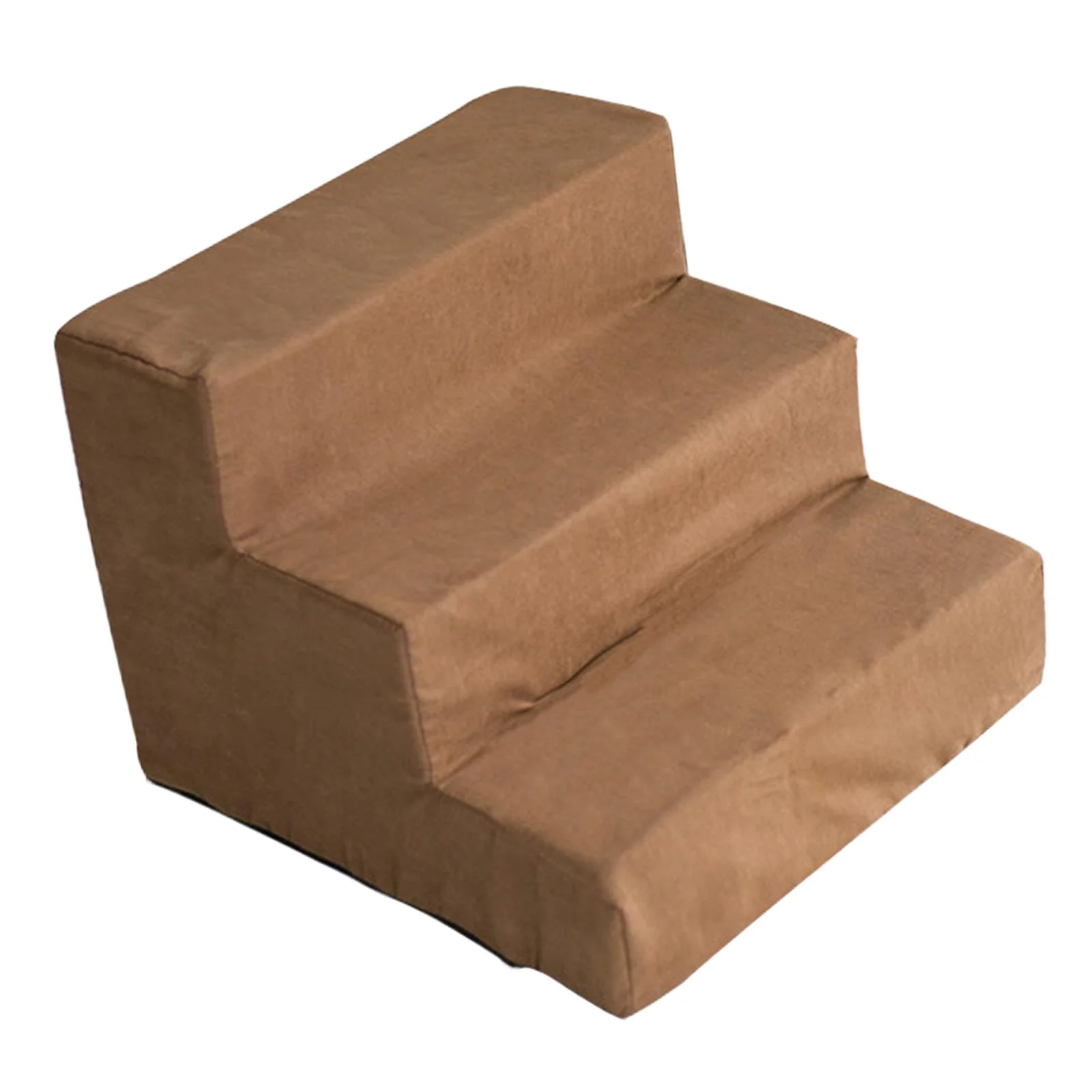 Durable Dog Stair Ladder, Slip Toy 3 Supplies Platform Ramp, for High Beds, Velvet Brown