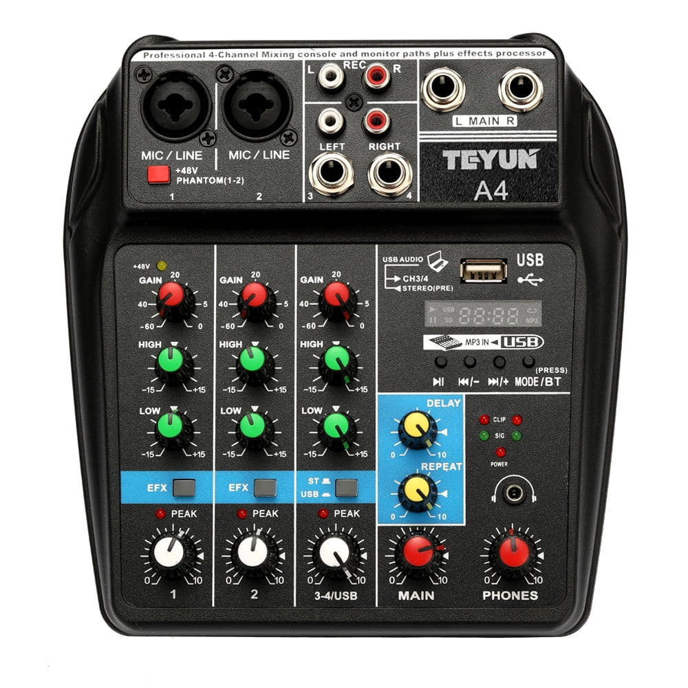 GoolRC Sound Mixing Console,Aux 5v 2a Tu04 Bt With Usb Aux Paths Plus PhanPaths Plus 4 48v Plus 4 Channels Bt Sound Console Channels Audio With Moweo Channels Mer With
