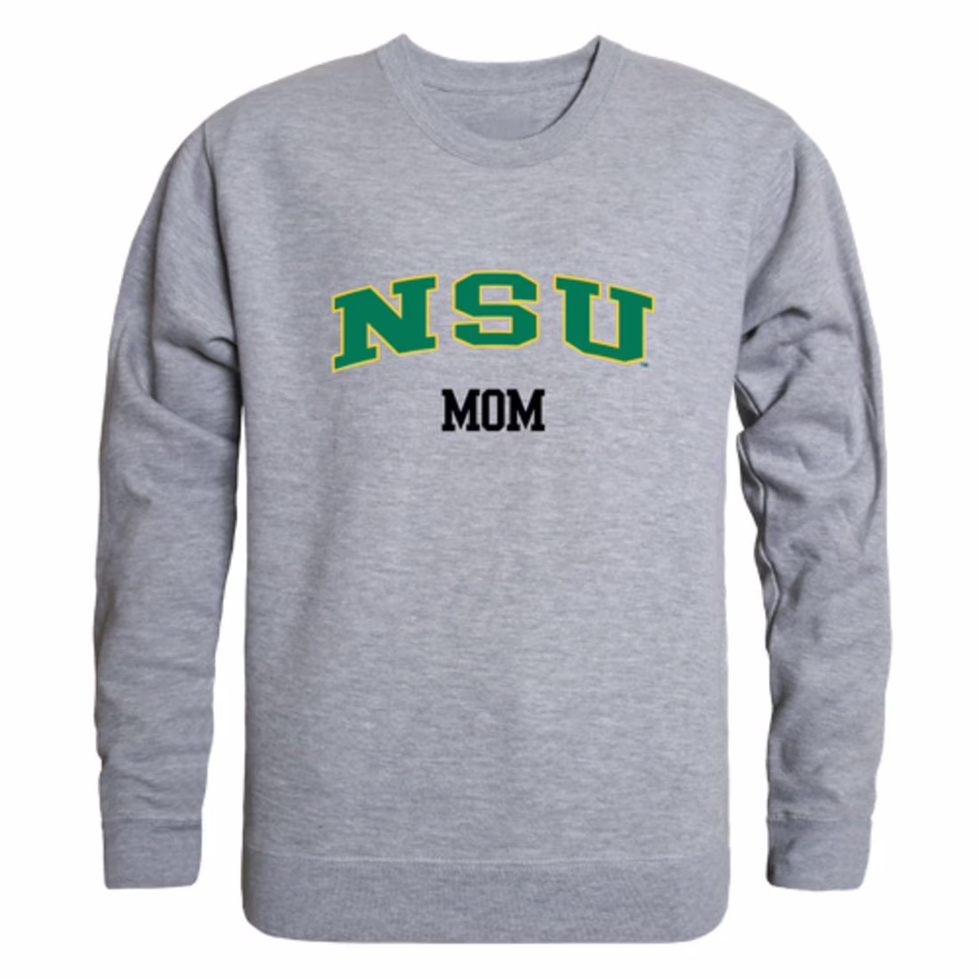 NSU Norfolk State University Spartans Mom Fleece Crewneck Pullover Sweatshirt Heather Grey X-Large