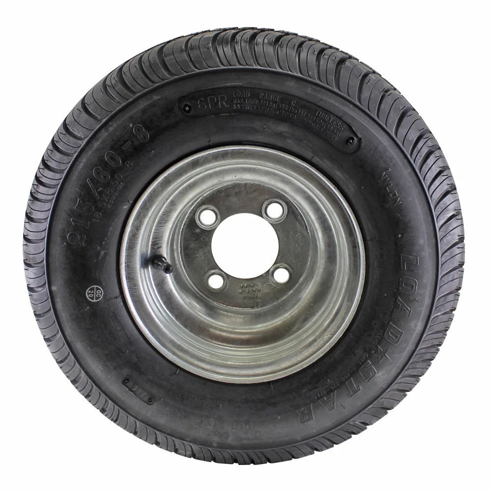 18.5X8.5-8 Loadstar Trailer Tire LRC on 4 Bolt Galvanized Wheel