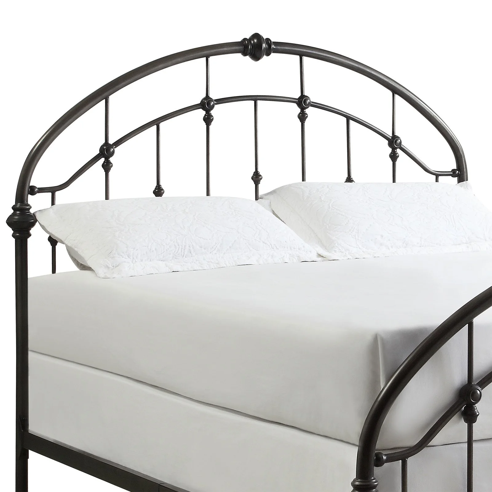 Weston Home Marlow Arched Metal King Bed, Antique Dark Bronze