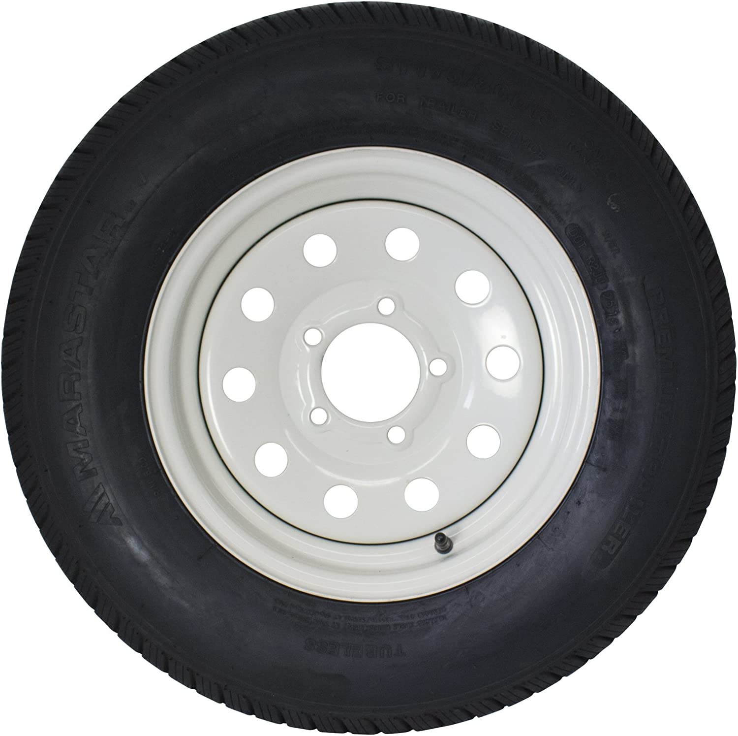 Marastar 175/80D13 Load Range C 5-Lug Trailer Tire and Wheel 80301