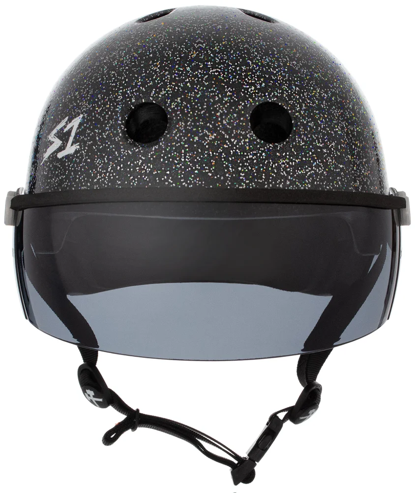 S1 Lifer Visor Helmet - GEN 2 - Black Gloss Glitter w/ Tint Visor