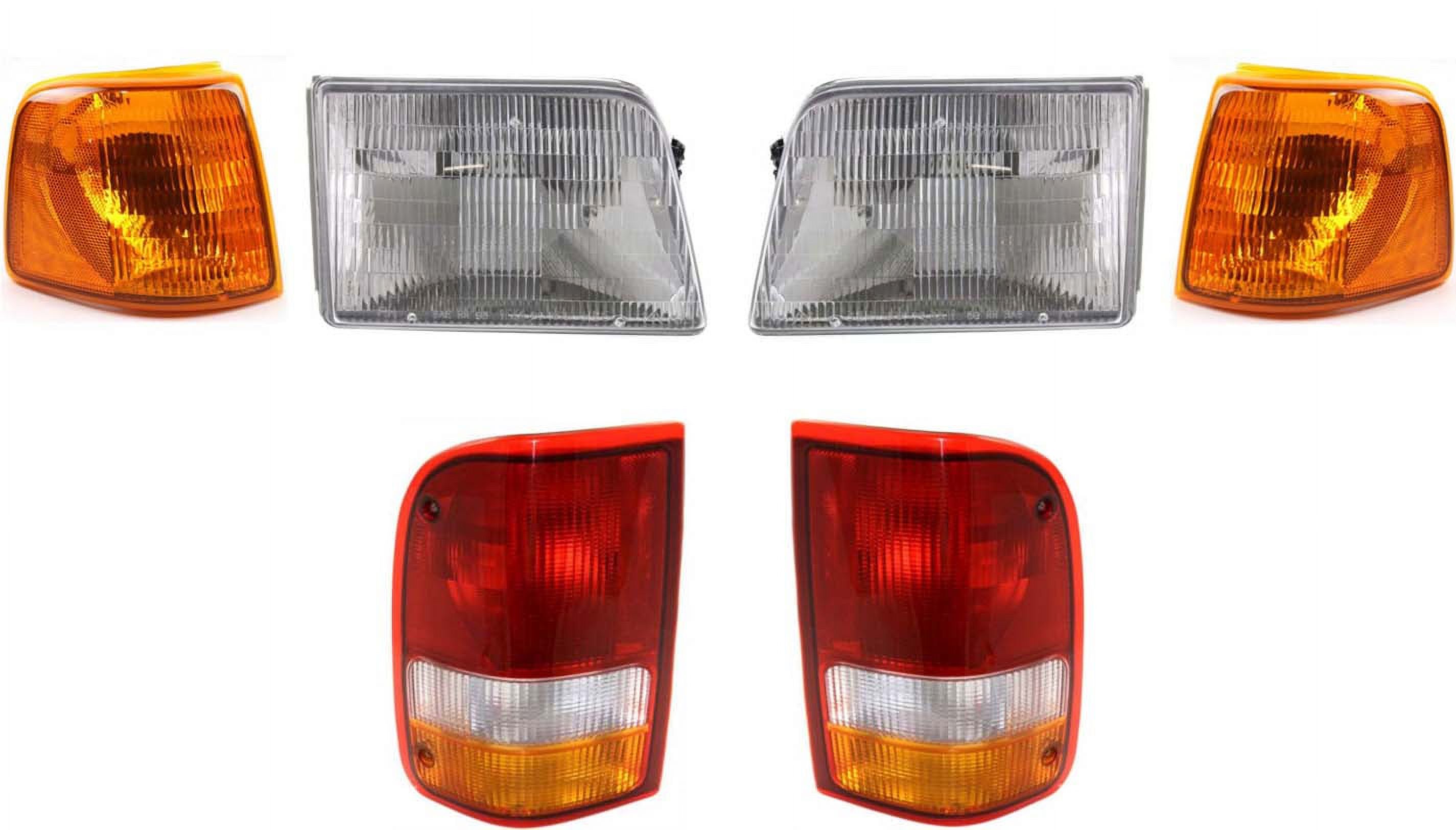 Headlights For Ford Ranger 1993 1994 1995 1996 1997 With Tail Lights Turn Signals