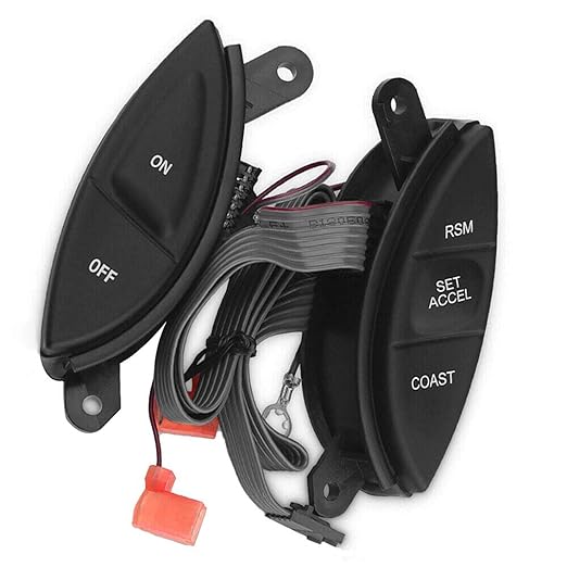 F87A9D809BA F87Z9C888BB Steering Wheel Mounted Cruise Control Switch Fits for Ford Explorer F-150 Ranger Mercury Mountaineer 1998-2004 Replace# F87A-9D809-BA 901-399