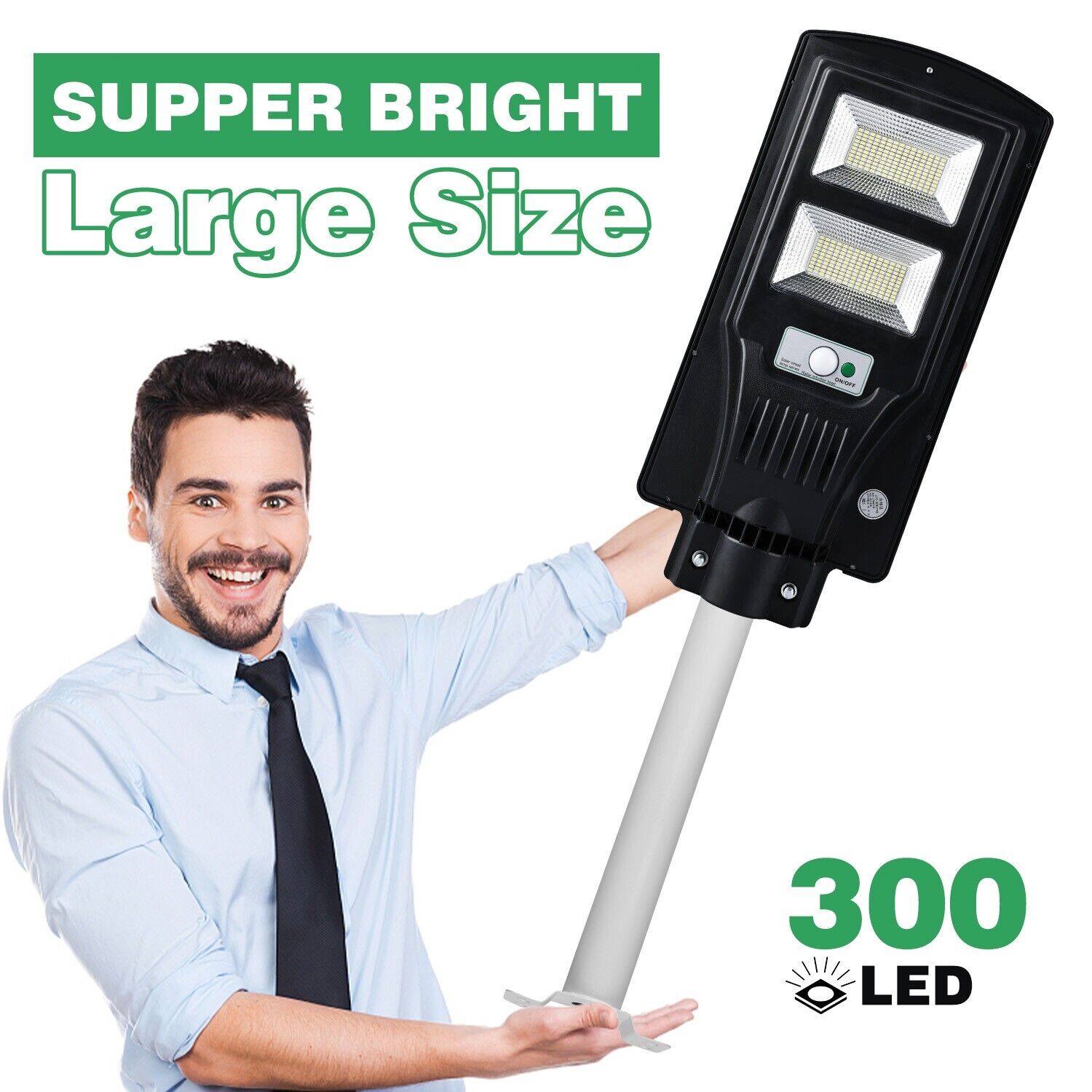 9900000000LM Commercial LED Solar Street Lights Dusk to Dawn BIG Road Lamp +Pole