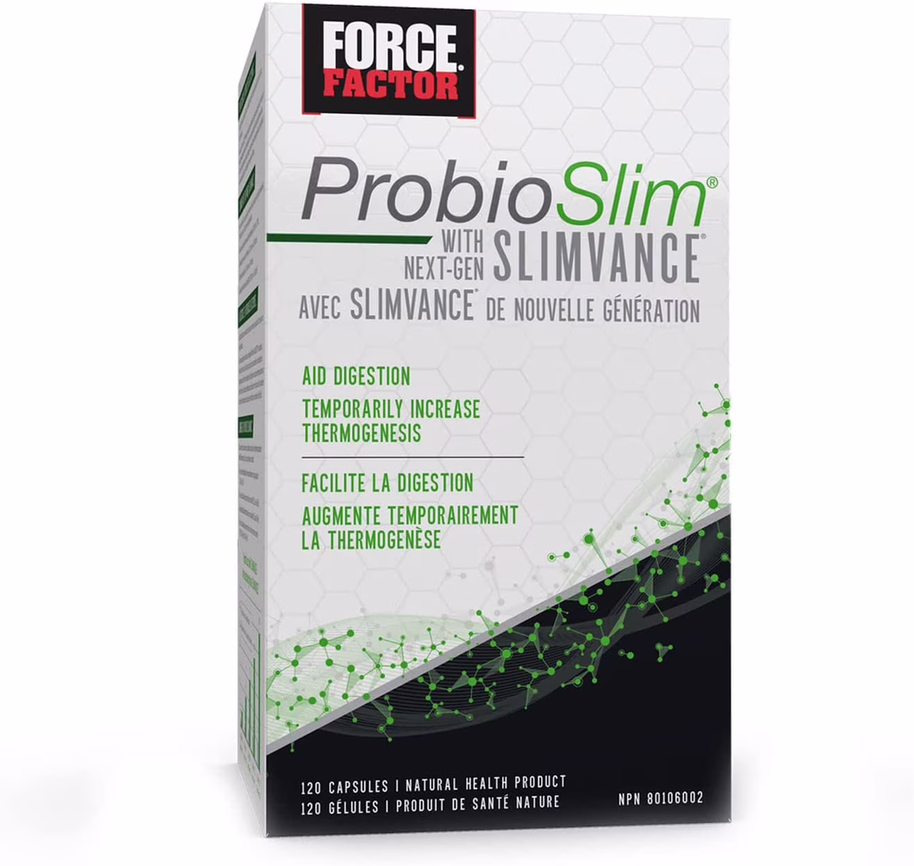 Force Factor ProbioSlim Next-Gen SLIMVANCE Thermogenic + Probiotic Fat Burner Green Tea Extract Weight Loss Boost Metabolism Support Digestion EXP-02/23, 120 Capsules *EN