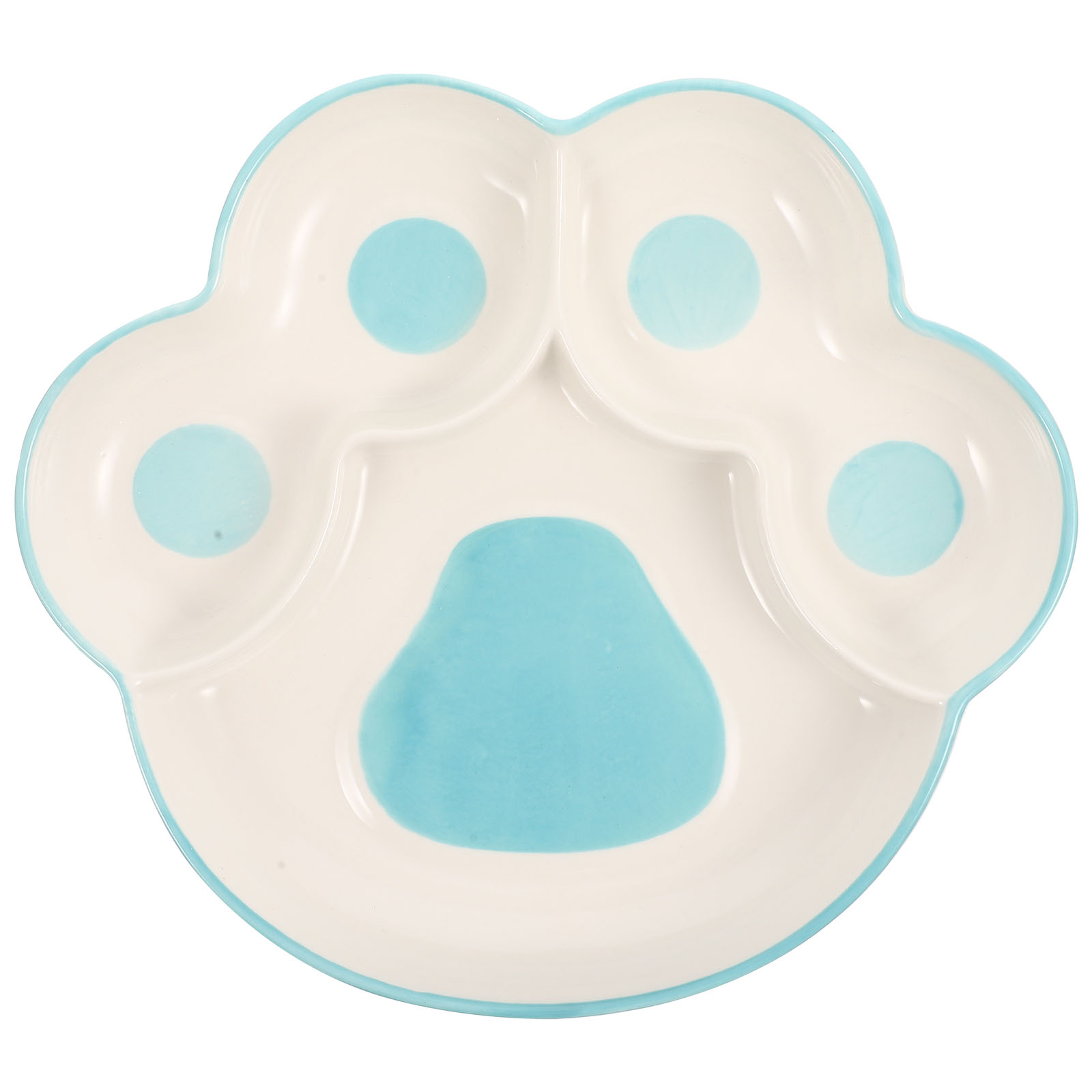 Multi-grid Plate Toddler Food Plate Decorative Food Plate Ceramic Dinner Plate Cake Serving Plate