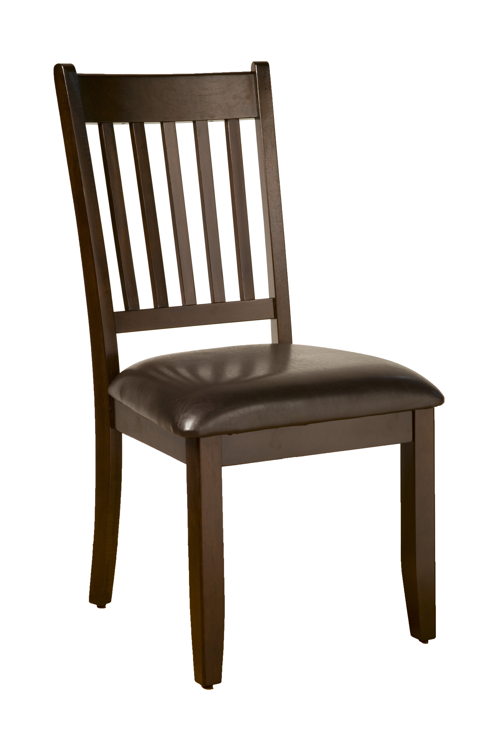 Alpine Furniture Capitala Side Chairs with Faux Leather Cushions - Set of 2