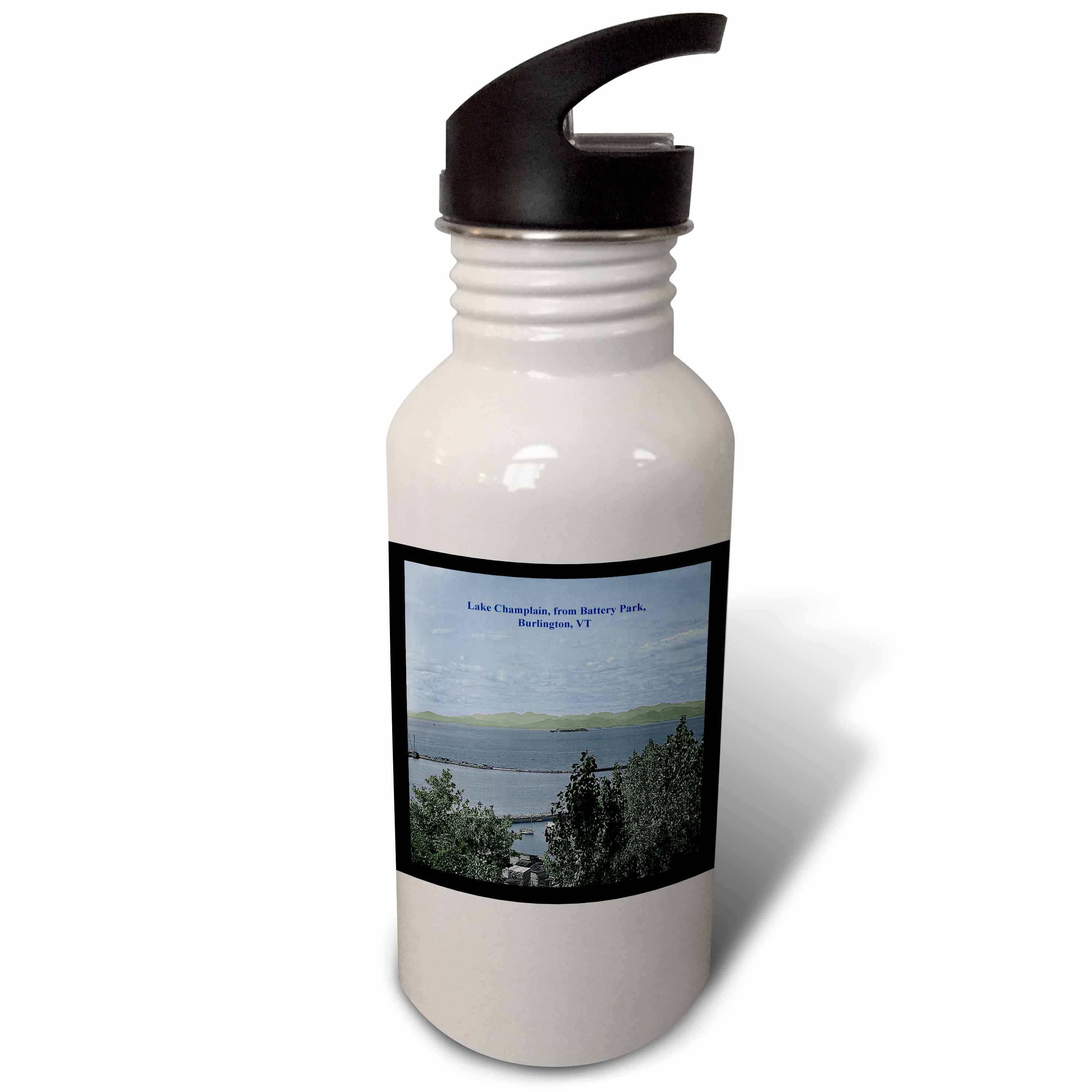 Lake Champlain, from Battery Park, Burlington, VT (Colorized Vintage 1904) 21 oz Sports Water Bottle wb-130855-1