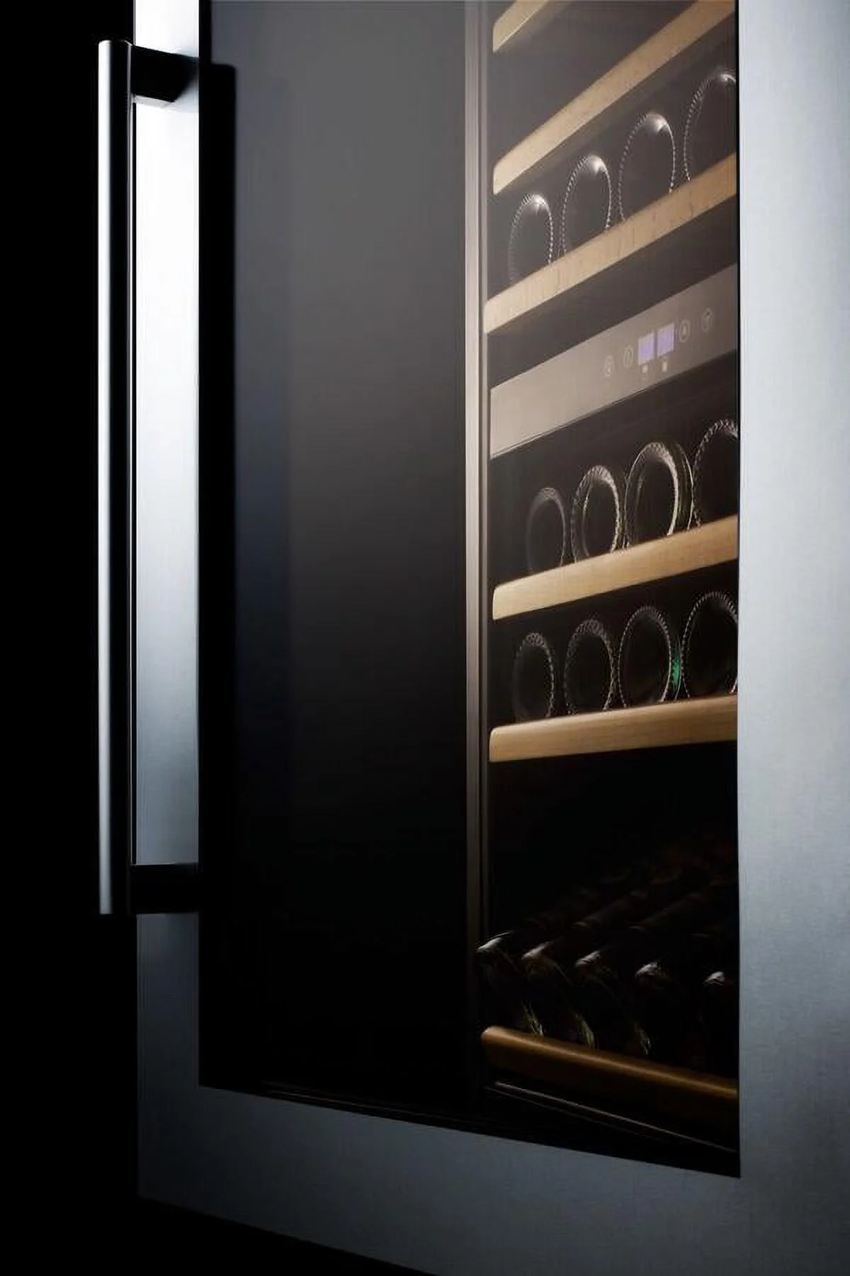 Summit VC60D - Wine cooler - built-in - niche - width: 21.7 in - depth: 22 in - height: 33.5 in - stainless steel