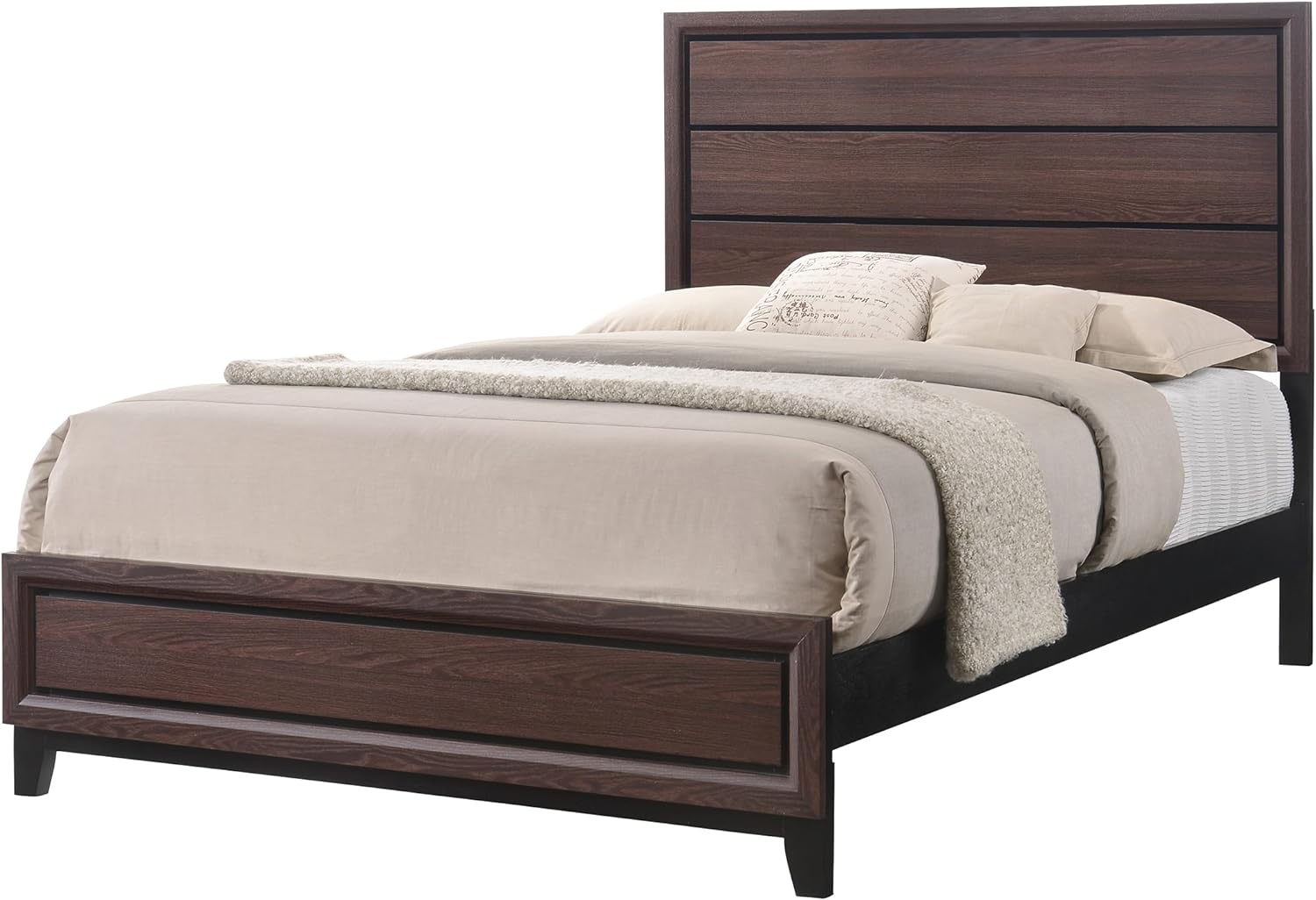 Kings Brand Furniture – Athens 5-Piece Queen Size Bedroom Set. Bed, Dresser, Mirror & 2 Night Stands