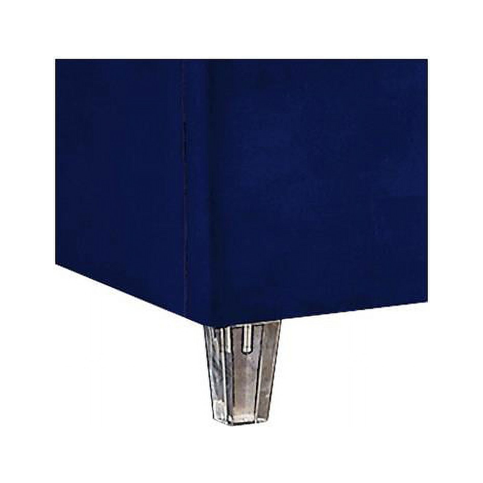 Meridian Furniture Candace Solid Wood Tufted Velvet Twin Bed in Navy