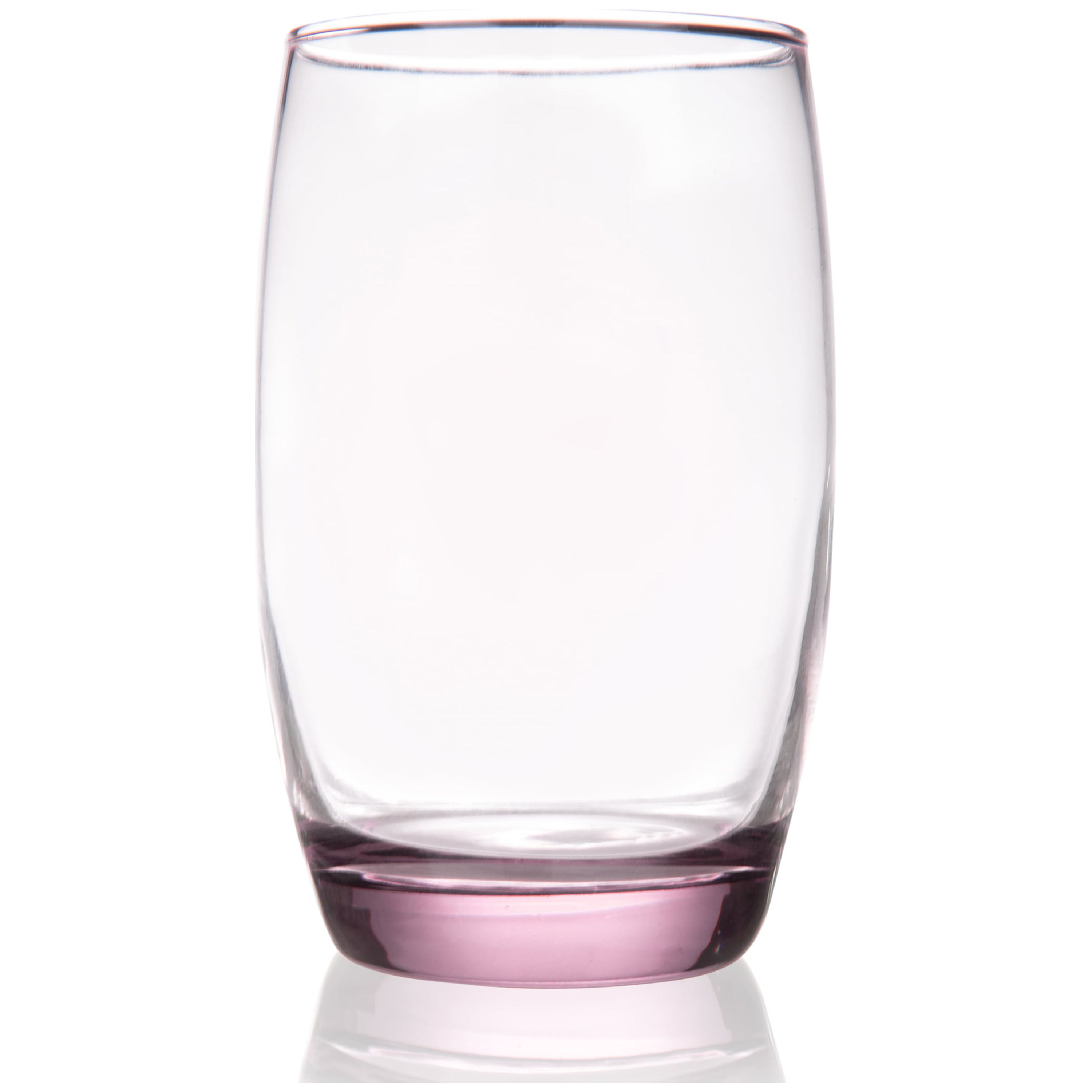 Burns Glass Italian Style Lavender Beverage Glasses 13 oz Actual Purple Glass Heavy Base  (Set of 4)