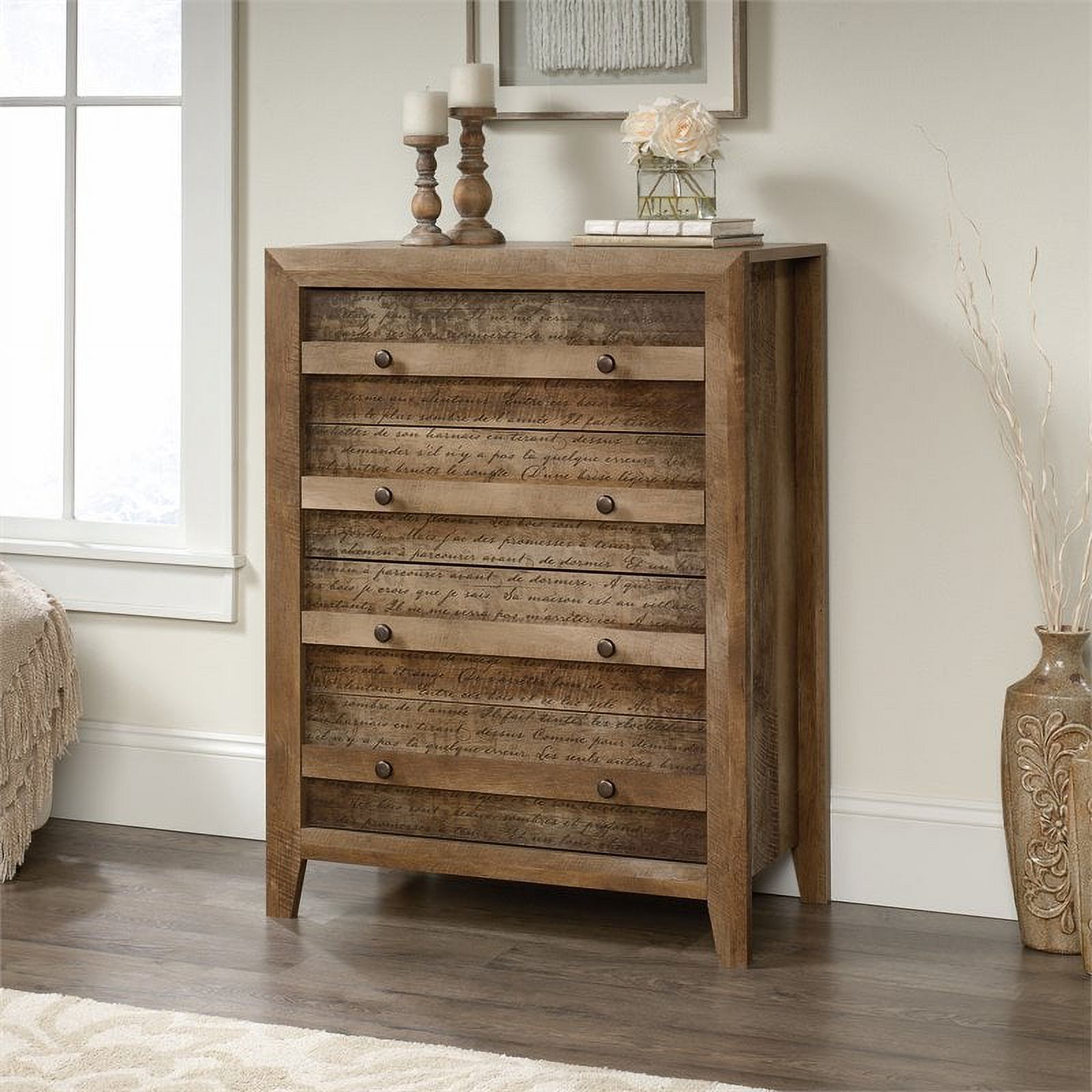 Sauder 424154 Dakota Pass 4-Drawer Chest, Craftsman Oak Finish