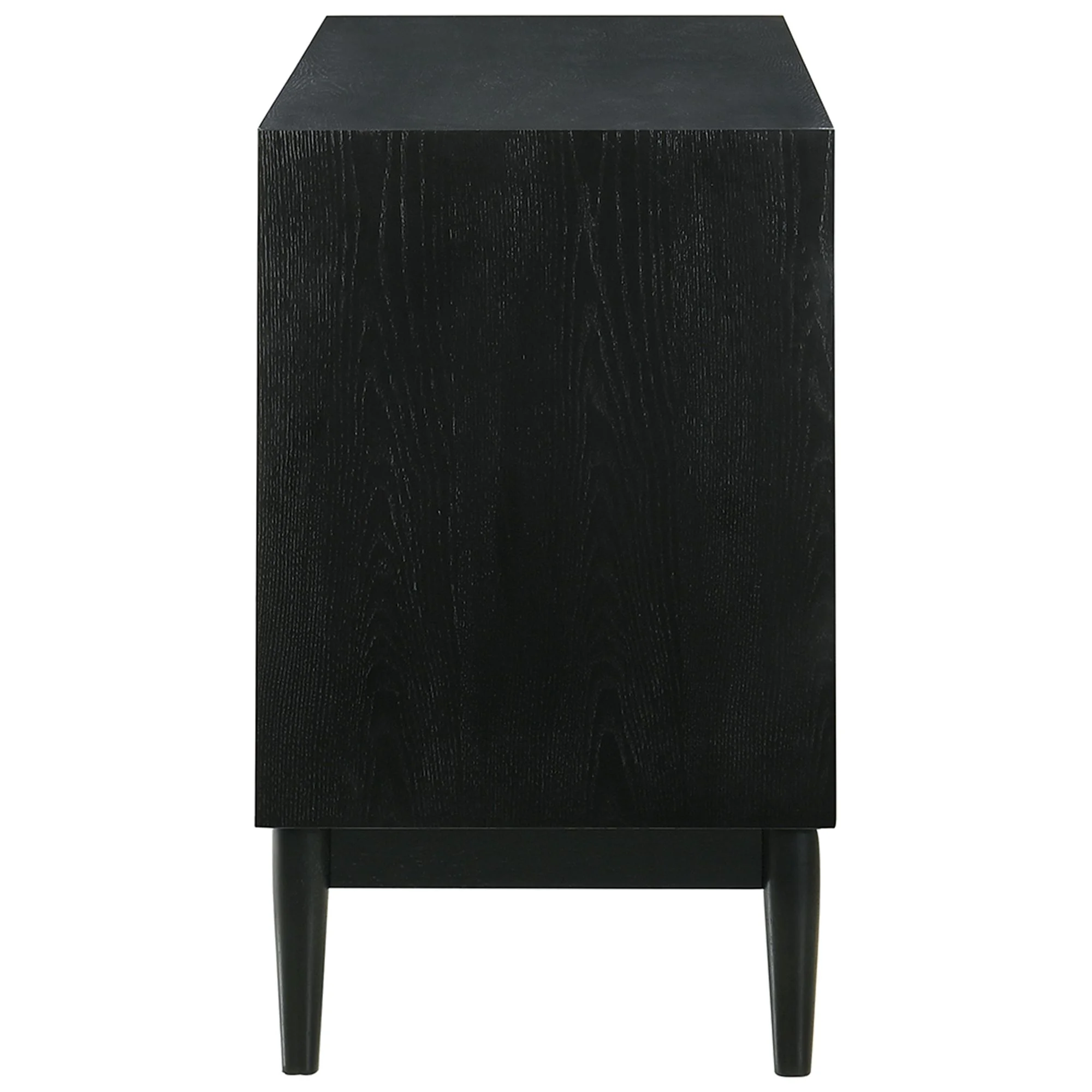 Artemio 6 Drawer Wood Dresser in Black Finish