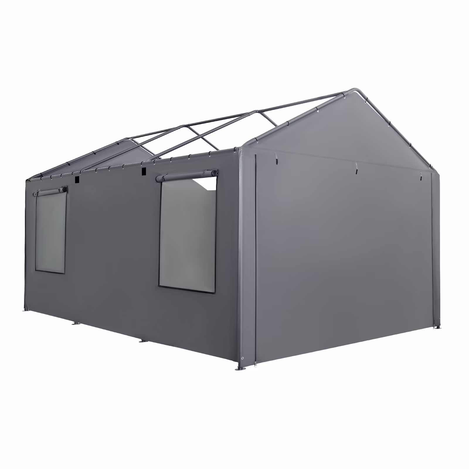 Gardesol Carport Replacement Sidewall, Replacement Sidewall Tarp for 10' x 20' Carport Frame, Gray, Top Cover and Frame Not Included