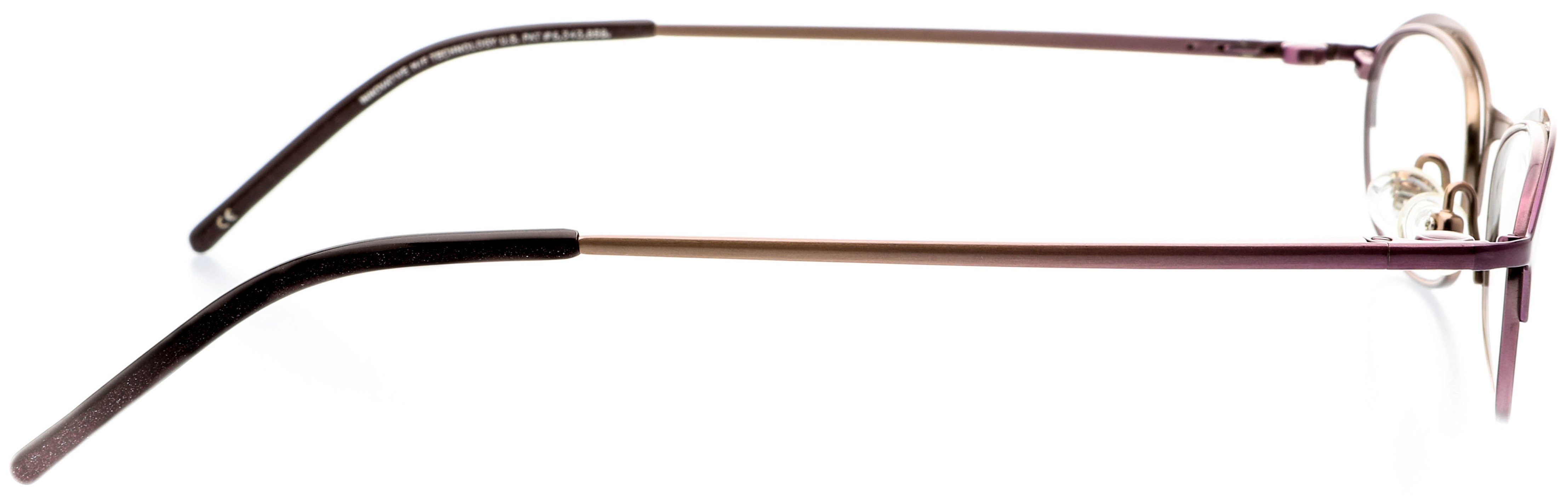 Optical Eyewear - Oval Shape, Titanium Full Rim Frame - Prescription Eyeglasses RX, Plum Fade