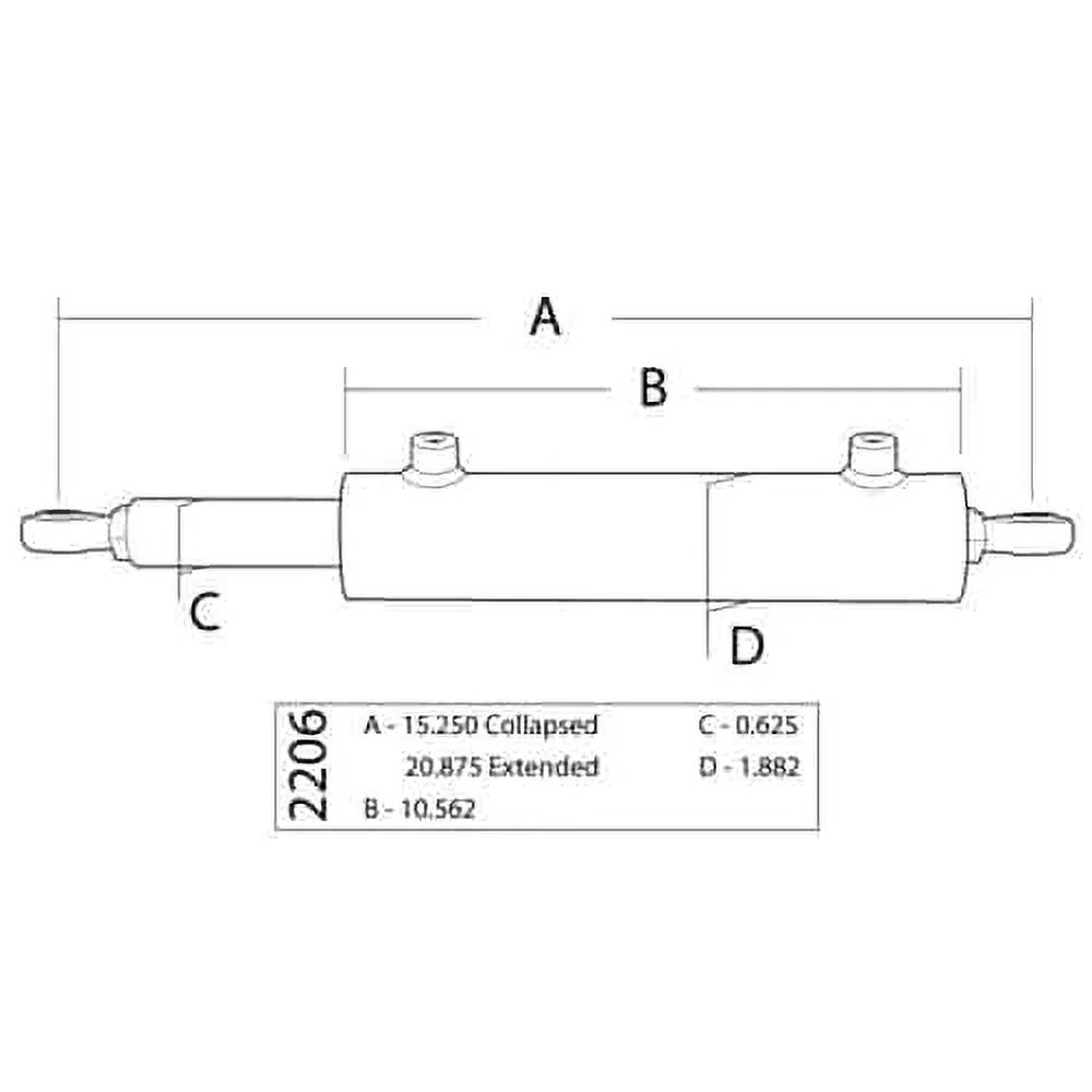 PSC Steering PSCSC2206K Single Ended Power Steering Cylinder