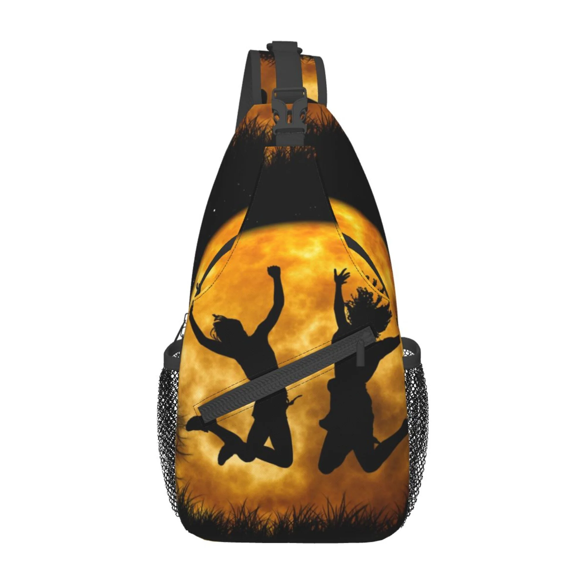 ZICANCN Crossbody Sling Bag for Men Women - Pleasure Cheers Youth Casual Shoulder Backpacks for Travel Sport Climbing Runners Daypack