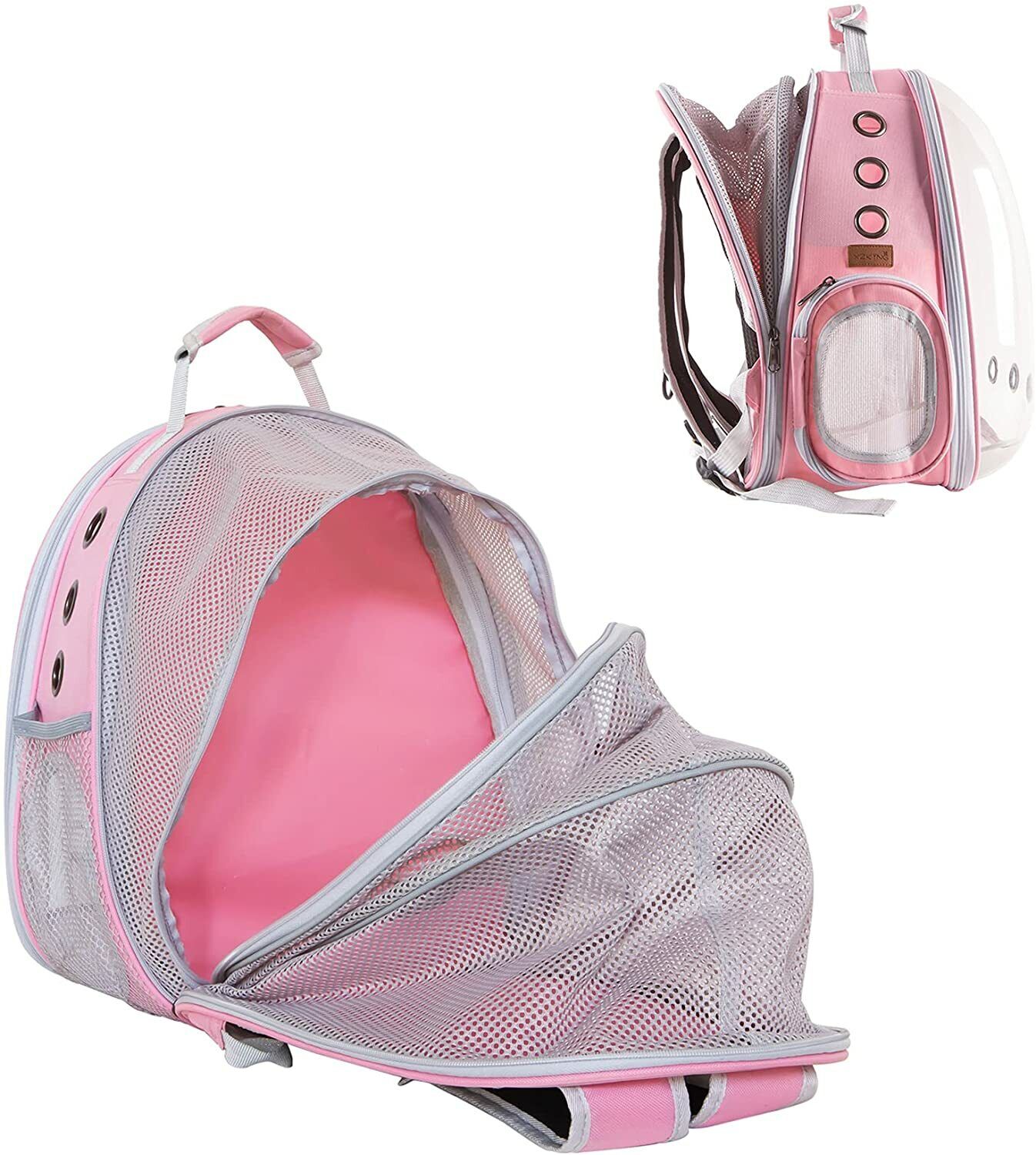 Pet Cat Dog Carrier Backpack Bubble Back Expandable Travel Bag Airline Approved