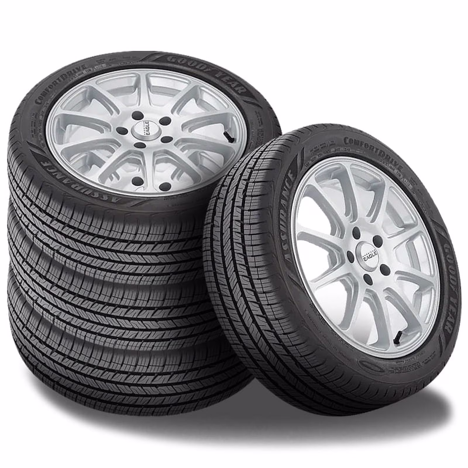4 Goodyear Assurance Comfortdrive 235/45R19 95H All Season Tires 60K MI Warranty 413025582 / 235/45/19 / 2354519