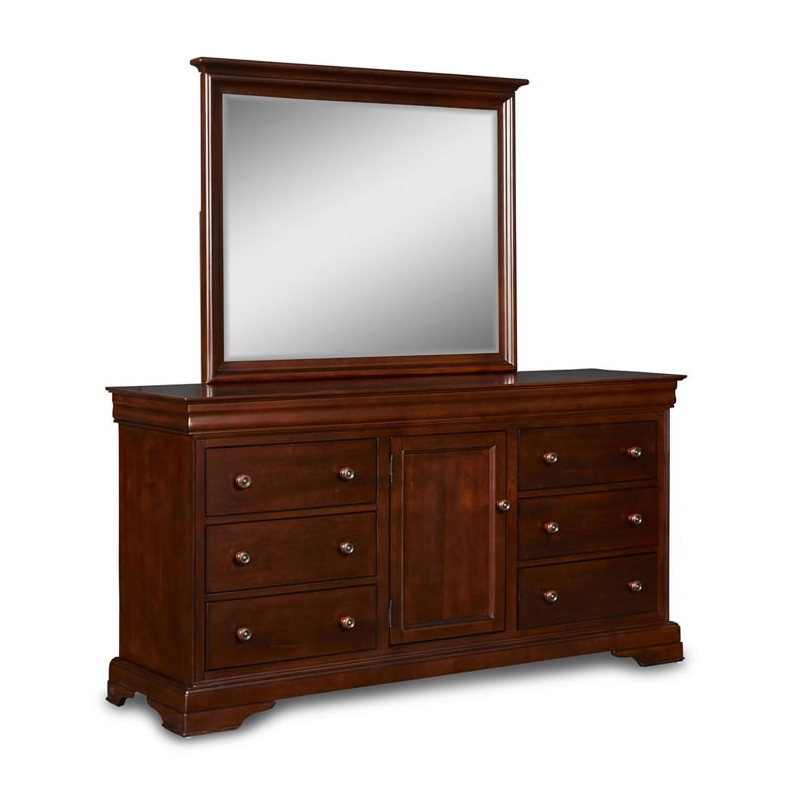 New Classic Versailles 4PC Wood Cal King Bedroom Set with Chest in Cherry