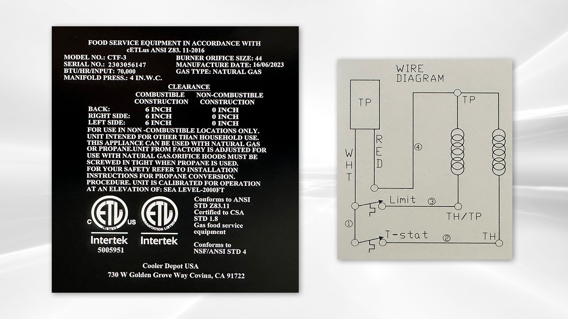 Gas Countertop Fryer three tube burners NG CTF-3