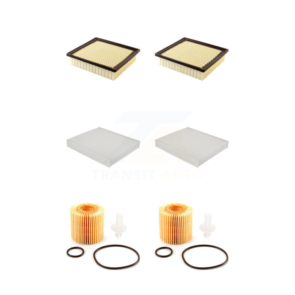 PUR 2x Air + 2x Cabin + 2x Engine Cartridge Oil Filter (6 Total) Kit for Car Lexus RX350 RX350L RX450h with O.E. Part Number 8713928020 KFM-101323