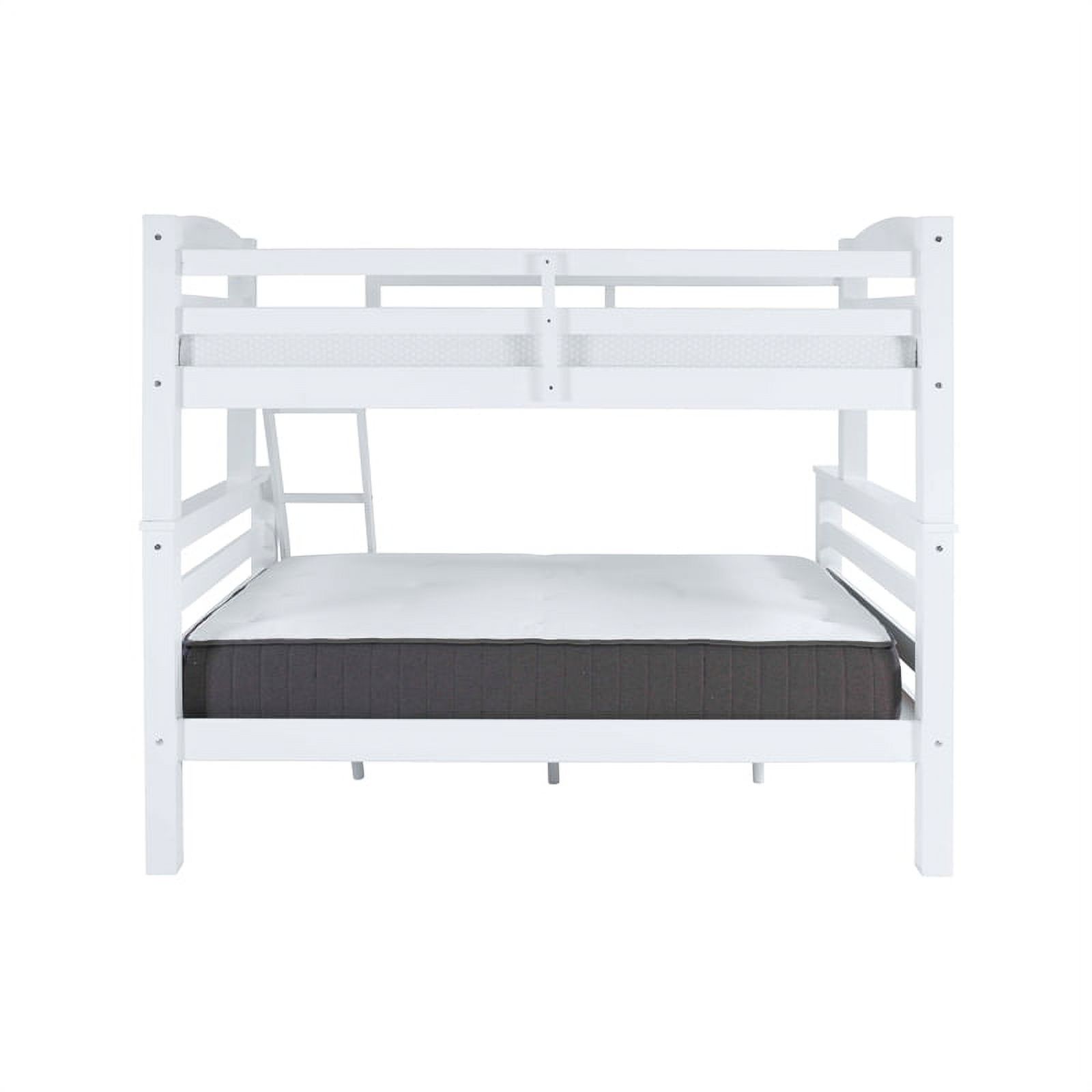 Pemberly Row Transitional Twin over Full Wood Bunk Bed in White