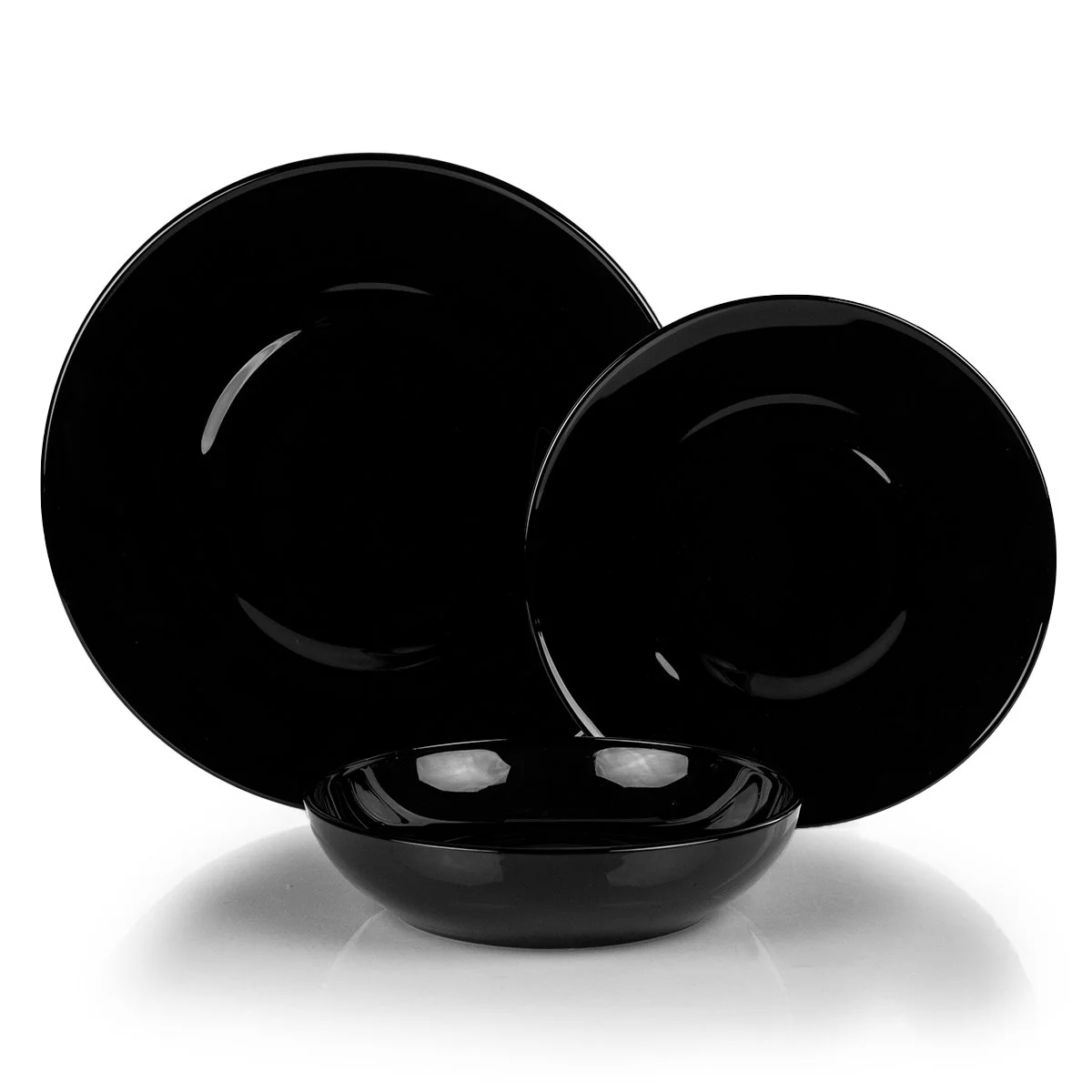 Mosser Glass 12-Piece Dinnerware Set | Black Raspberry