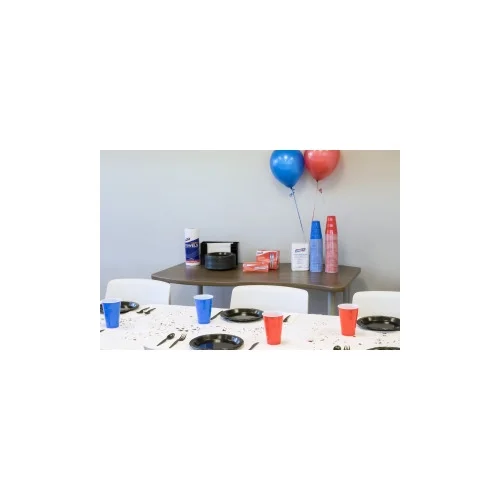 Genuine Joe Round Plastic Black Plates 125 / Pack - 9