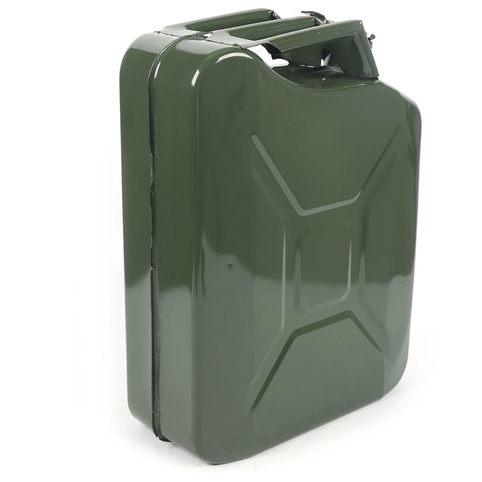 5Gallon 20L Gas Can Steel Gasoline Container Oil Gas Tank Emergency Backup 5 Gallon Can 20L Gas Steel Tank Emergency Backup Green Off Road Gas