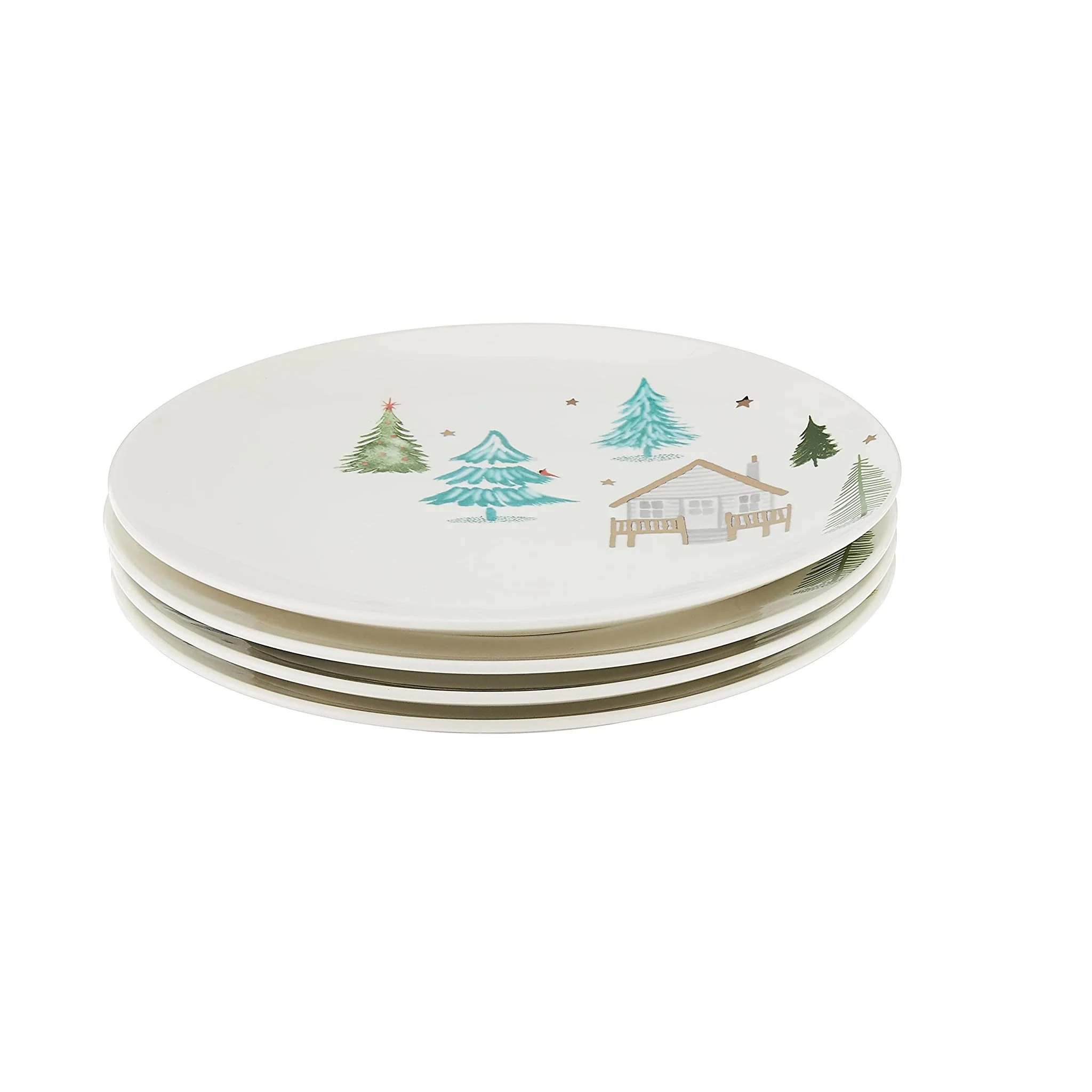 Balsam Lane™ Artistic Cabins 4-piece 8Accent Plate Set by Lenox