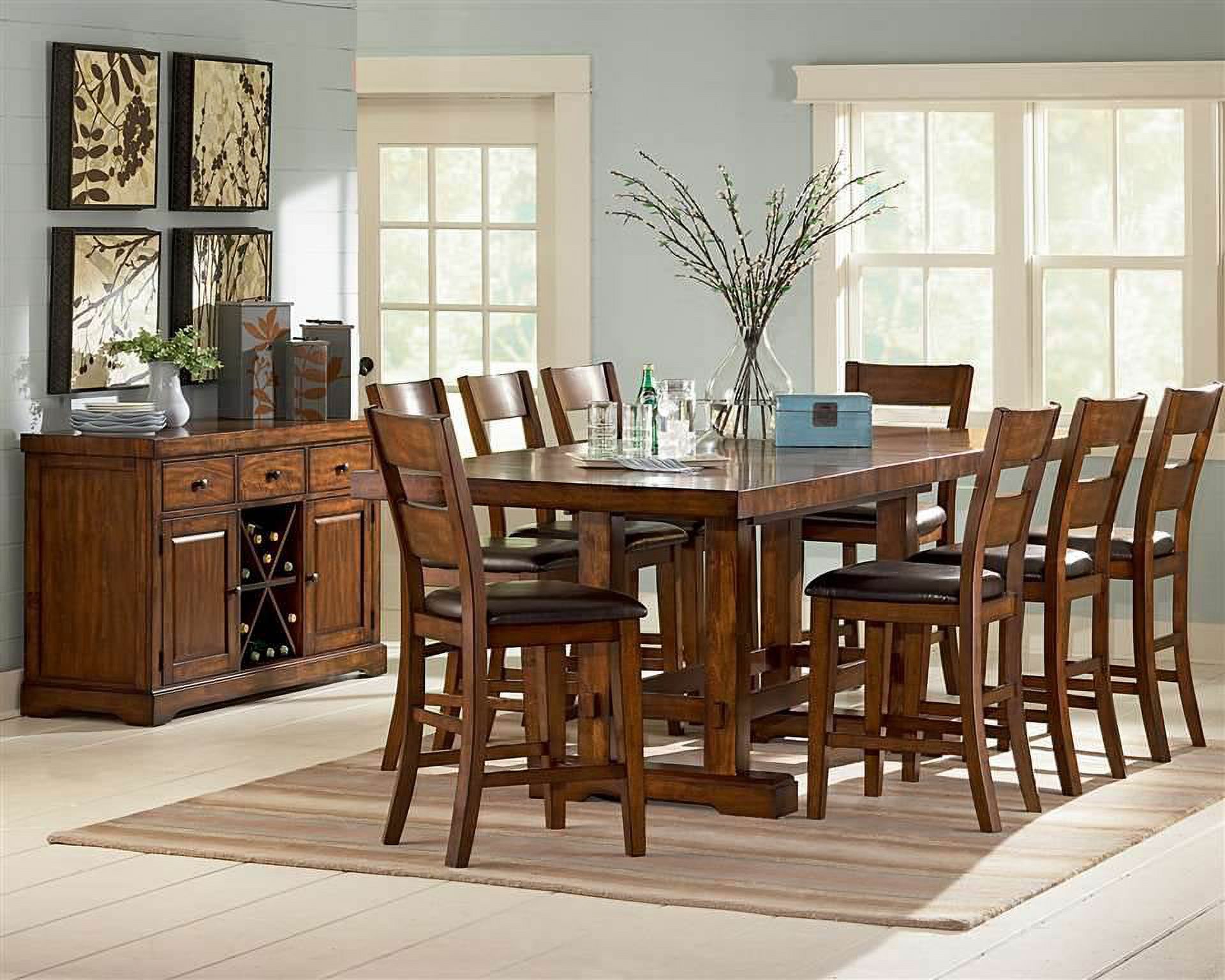 Zappa Brown Wood Removable Wine Rack Server Brown Cherry Finish